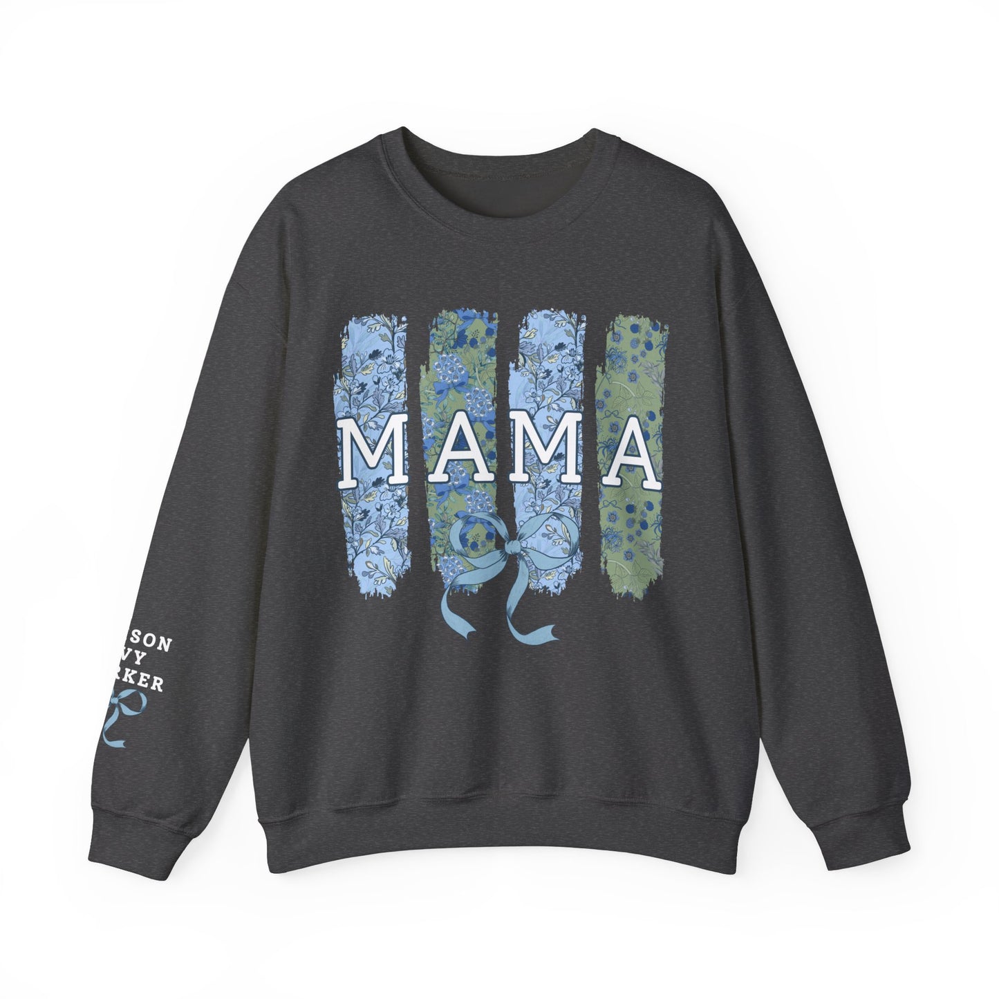 Custom Brushtroke Floral Coquette Mama Sweatshirt