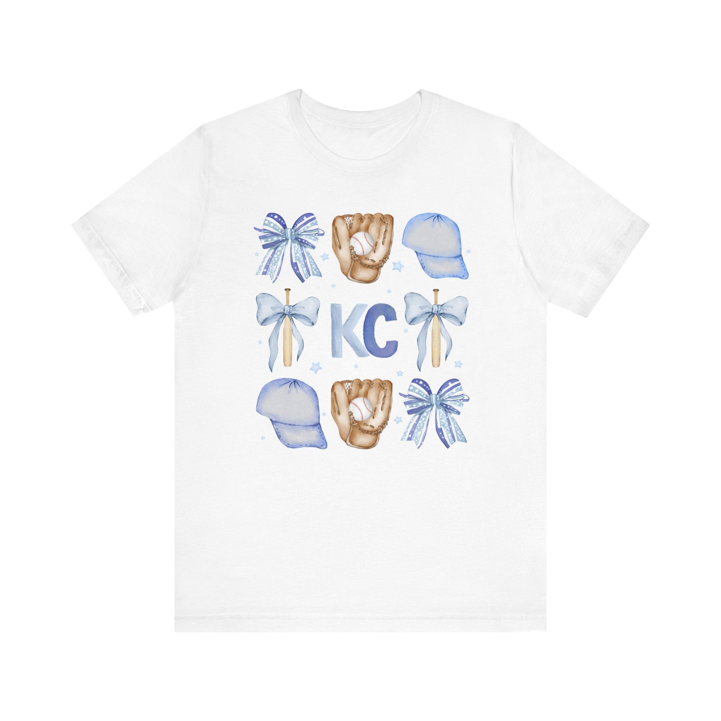 Watercolor Grid Kansas City Baseball Shirt