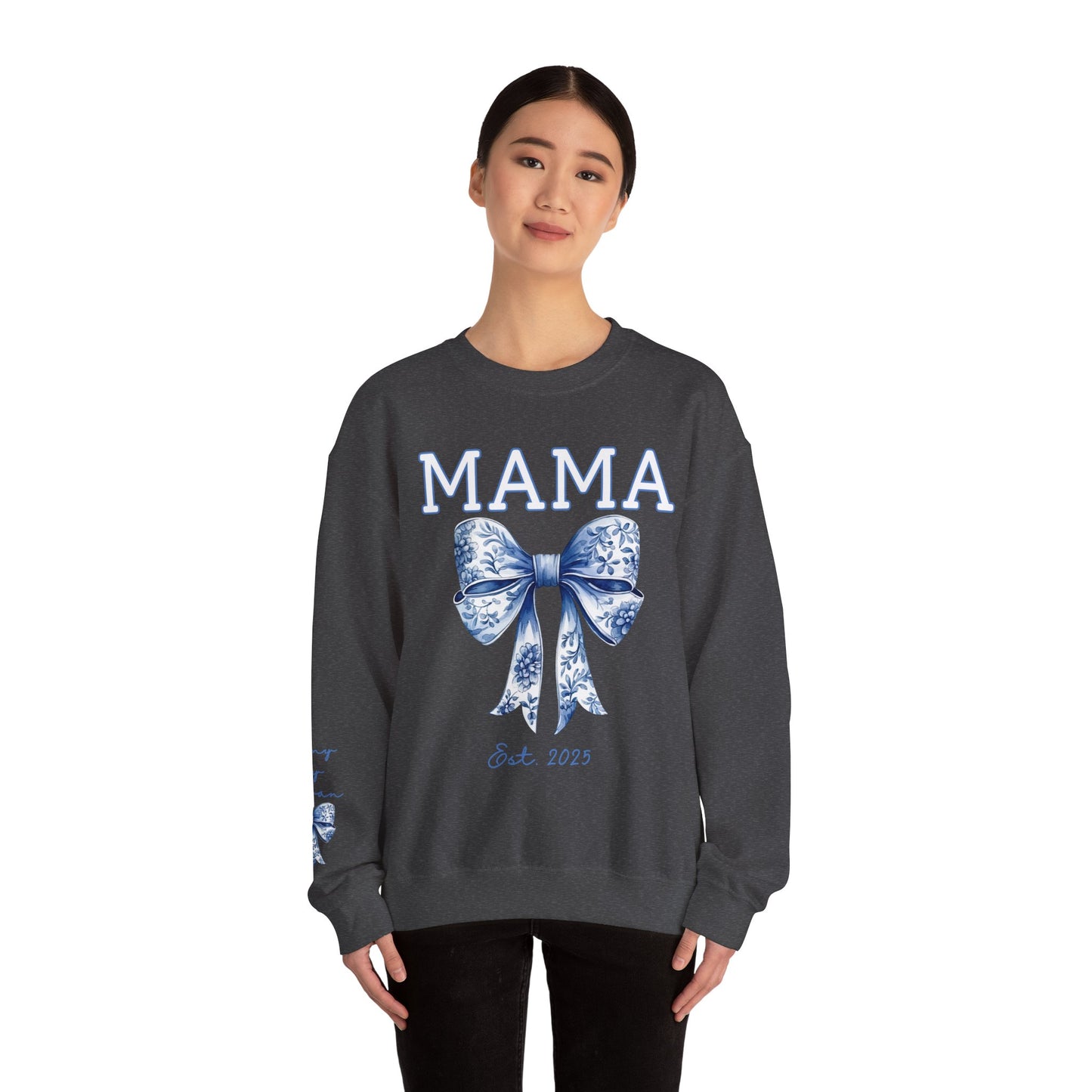 Personalized Toile Coquette Mama Sweatshirt