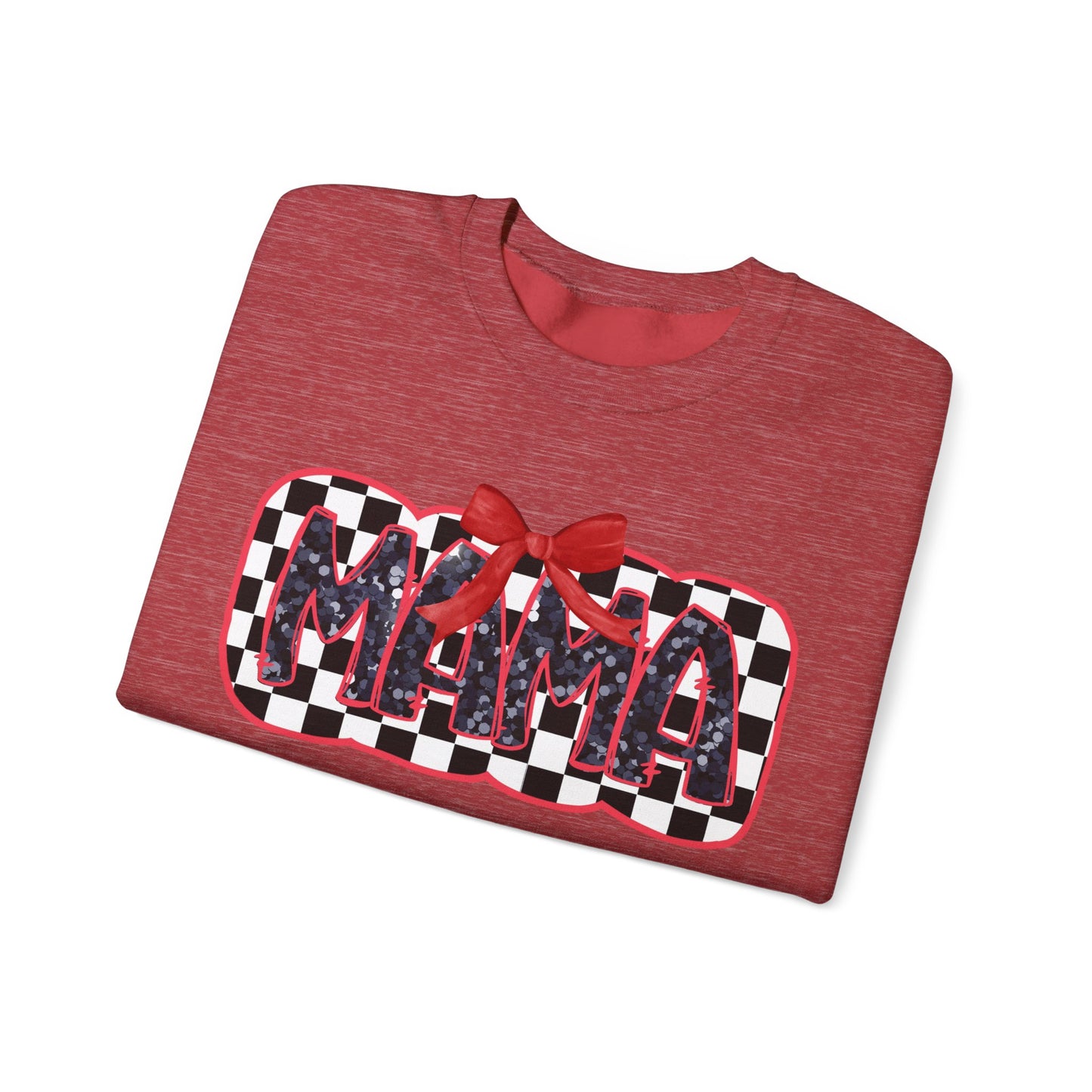 Personalized Checkered Coquette Mama Sweatshirt