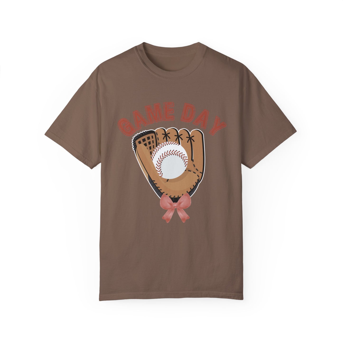 Game Day Glove Baseball Bow T-Shirt