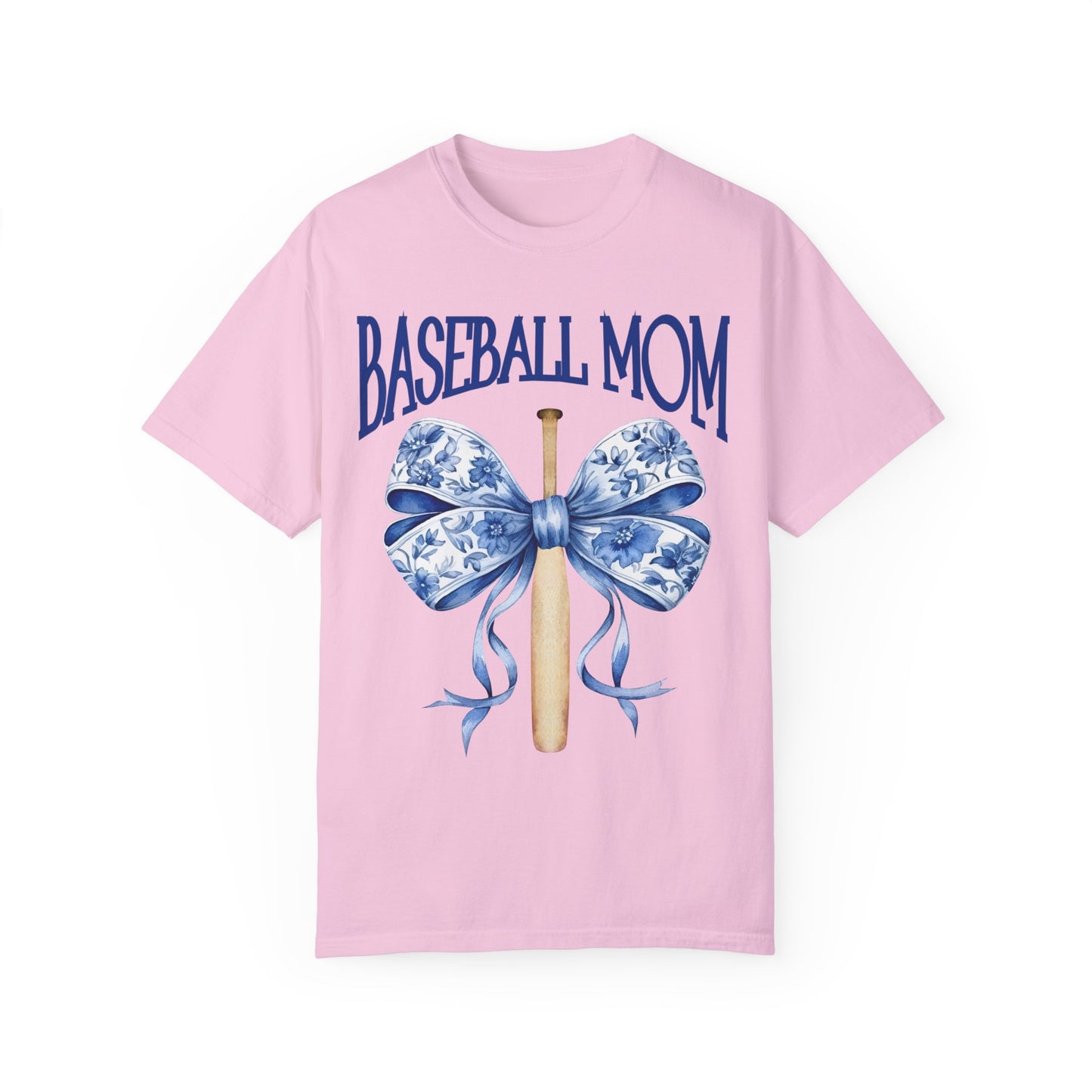 Toile Baseball Bat Mom Bow T-Shirt