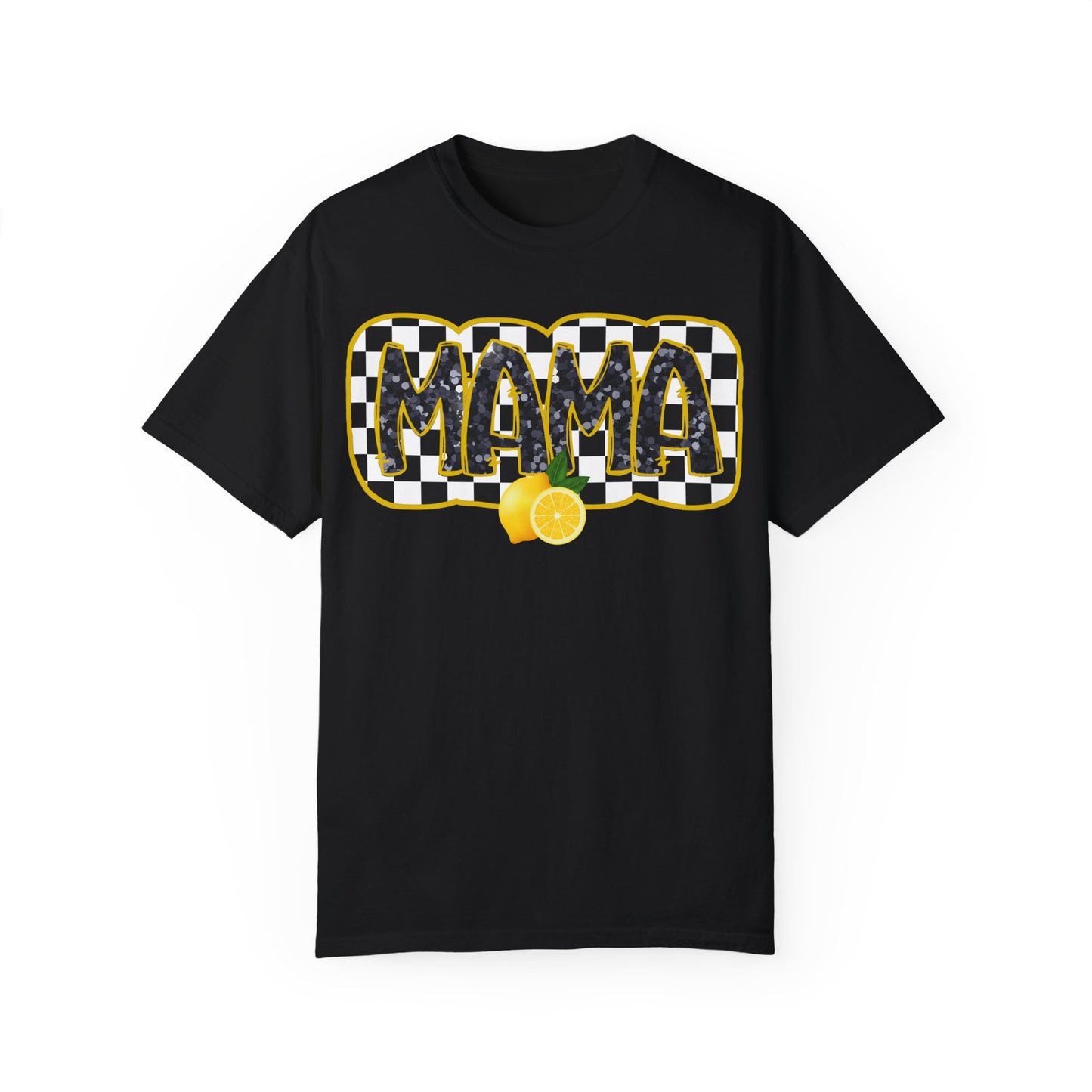 Checkered Lemon Mama T-Shirt, Gift for Mom