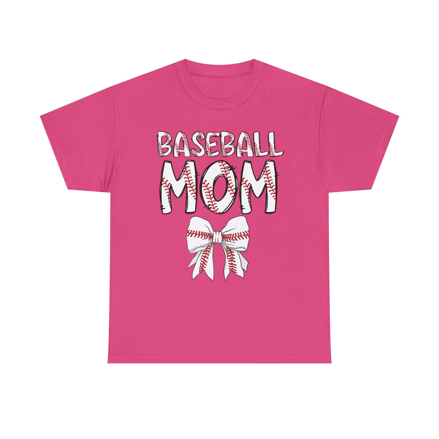 Baseball Mom Coquette Bow T-Shirt
