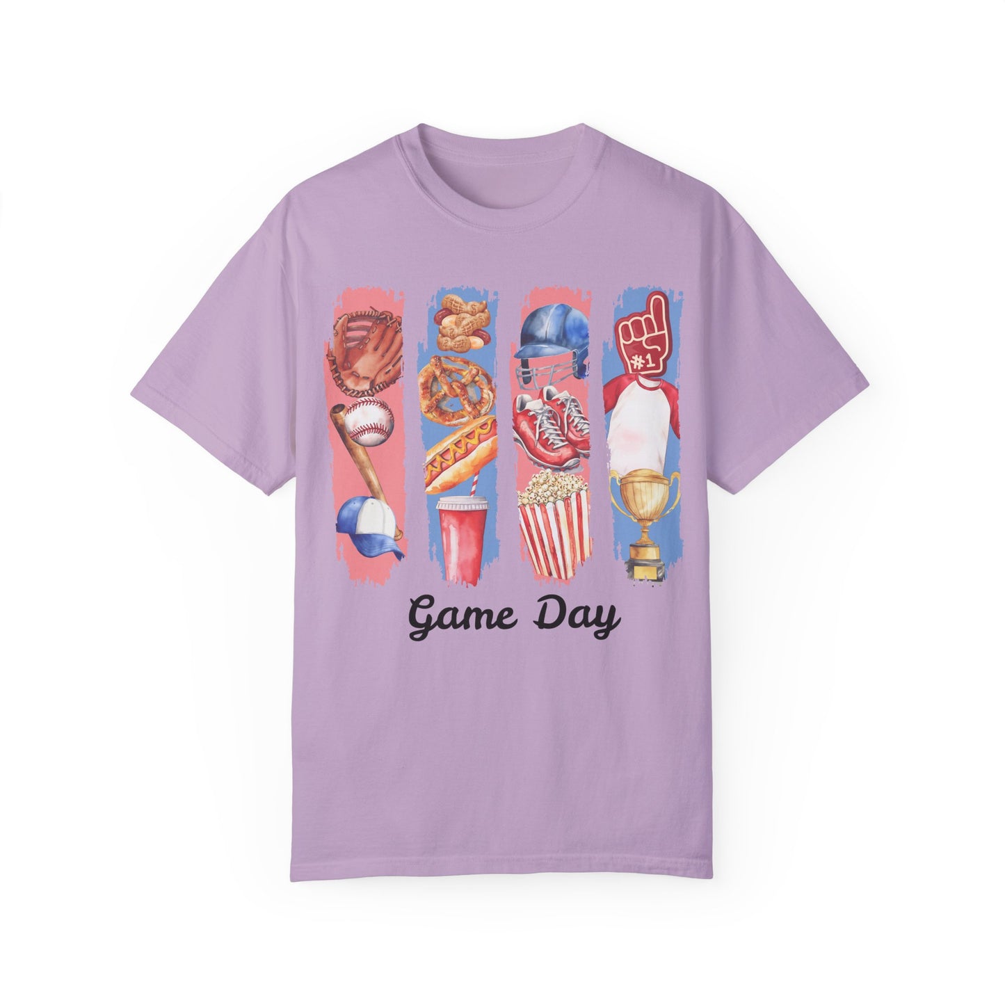 Watercolor Baseball Game Day T-Shirt