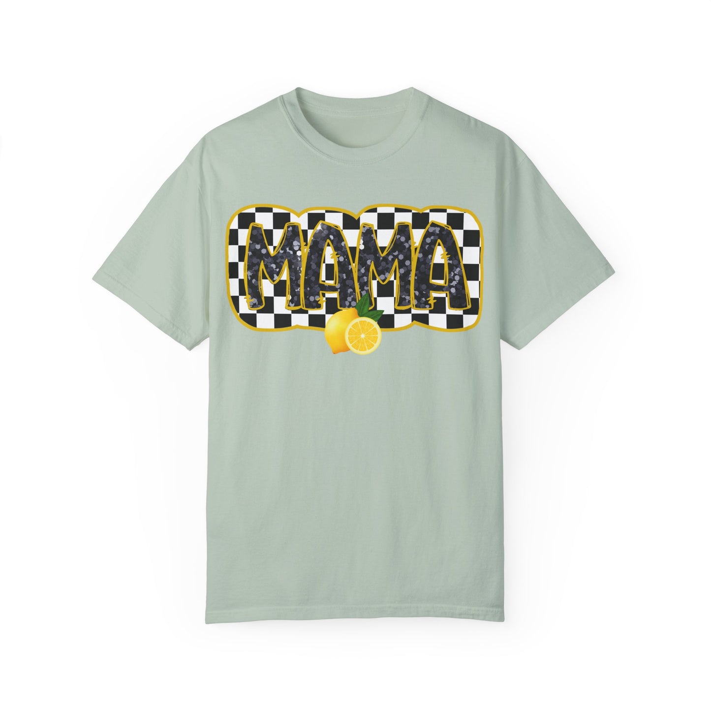 Checkered Lemon Mama T-Shirt, Gift for Mom