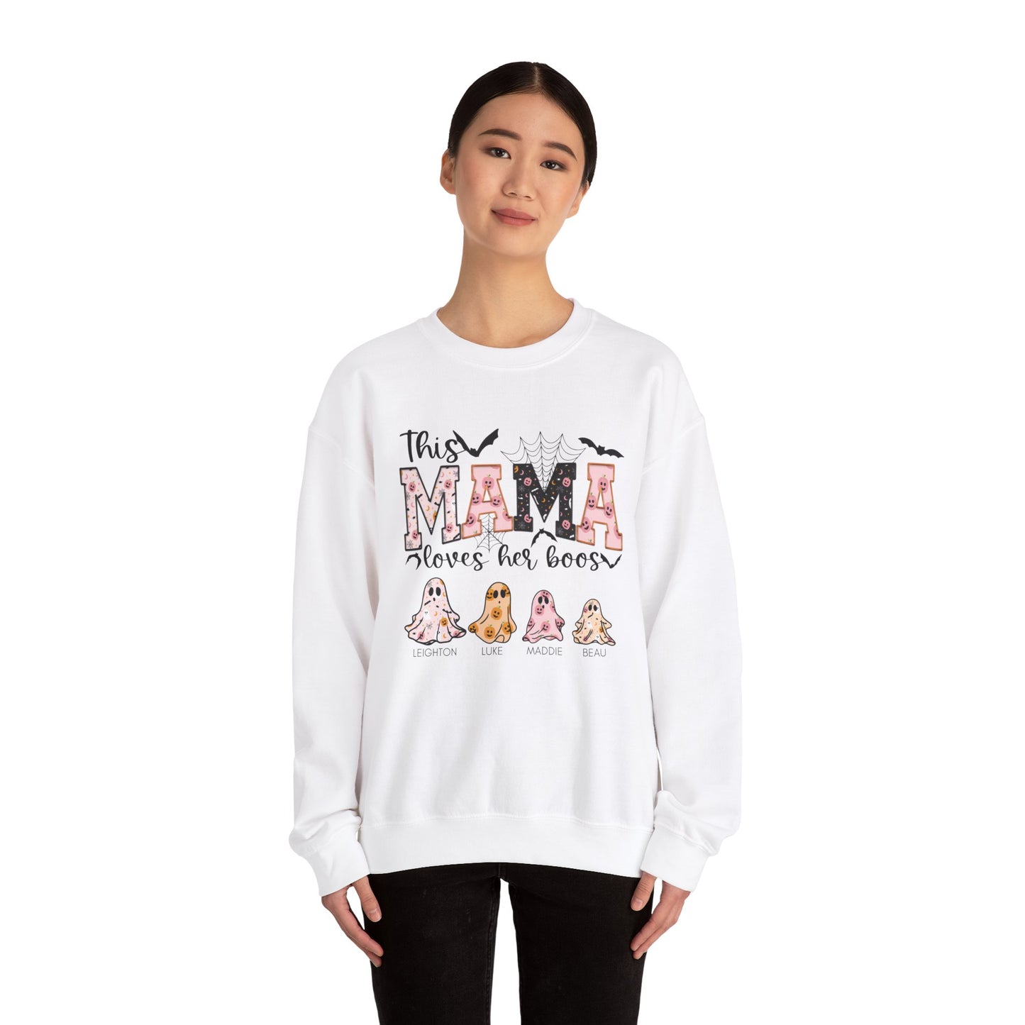 Custom Mama Loves her Boos Sweatshirt