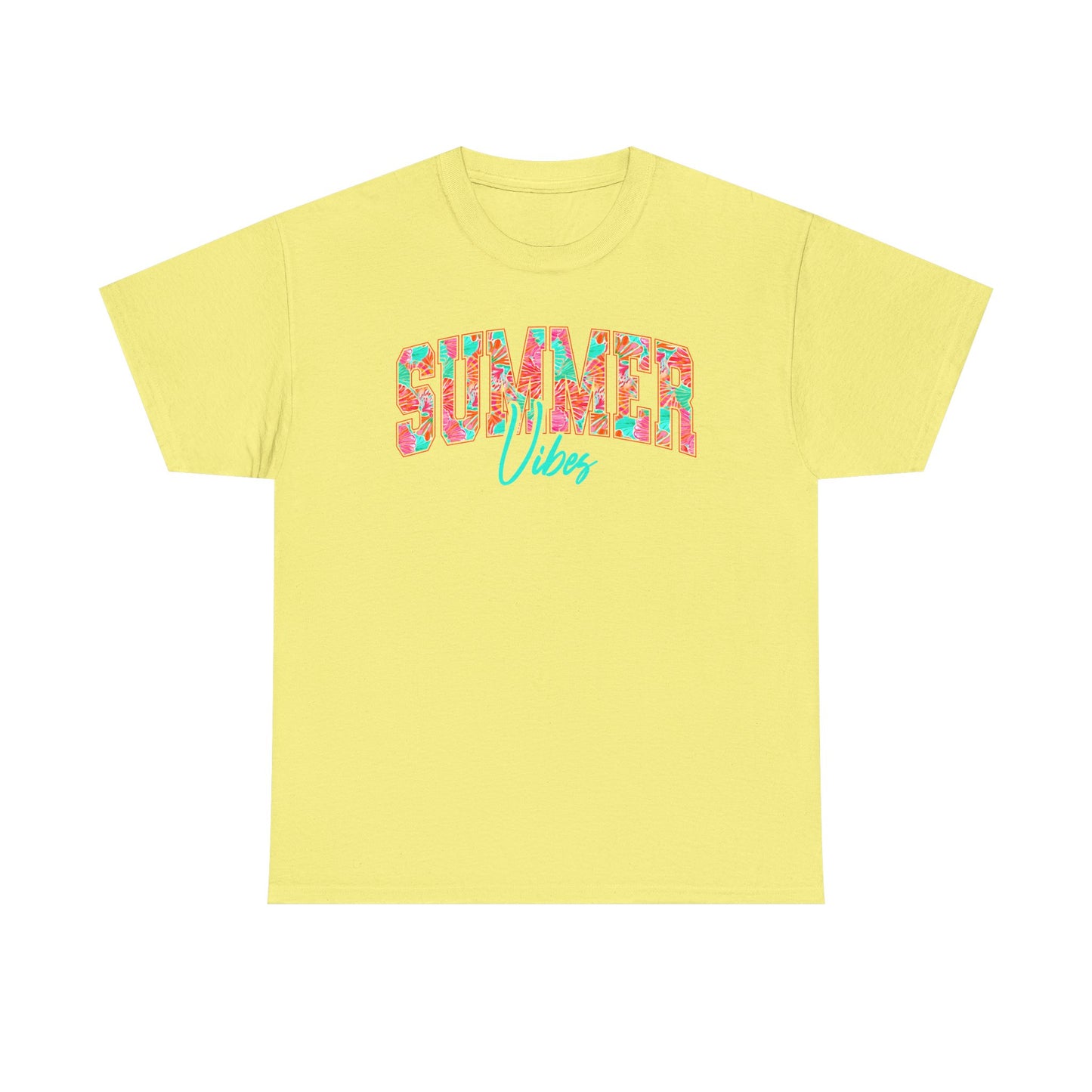 Floral Summer Vibes T-Shirt, Gildan Summer Tshirt