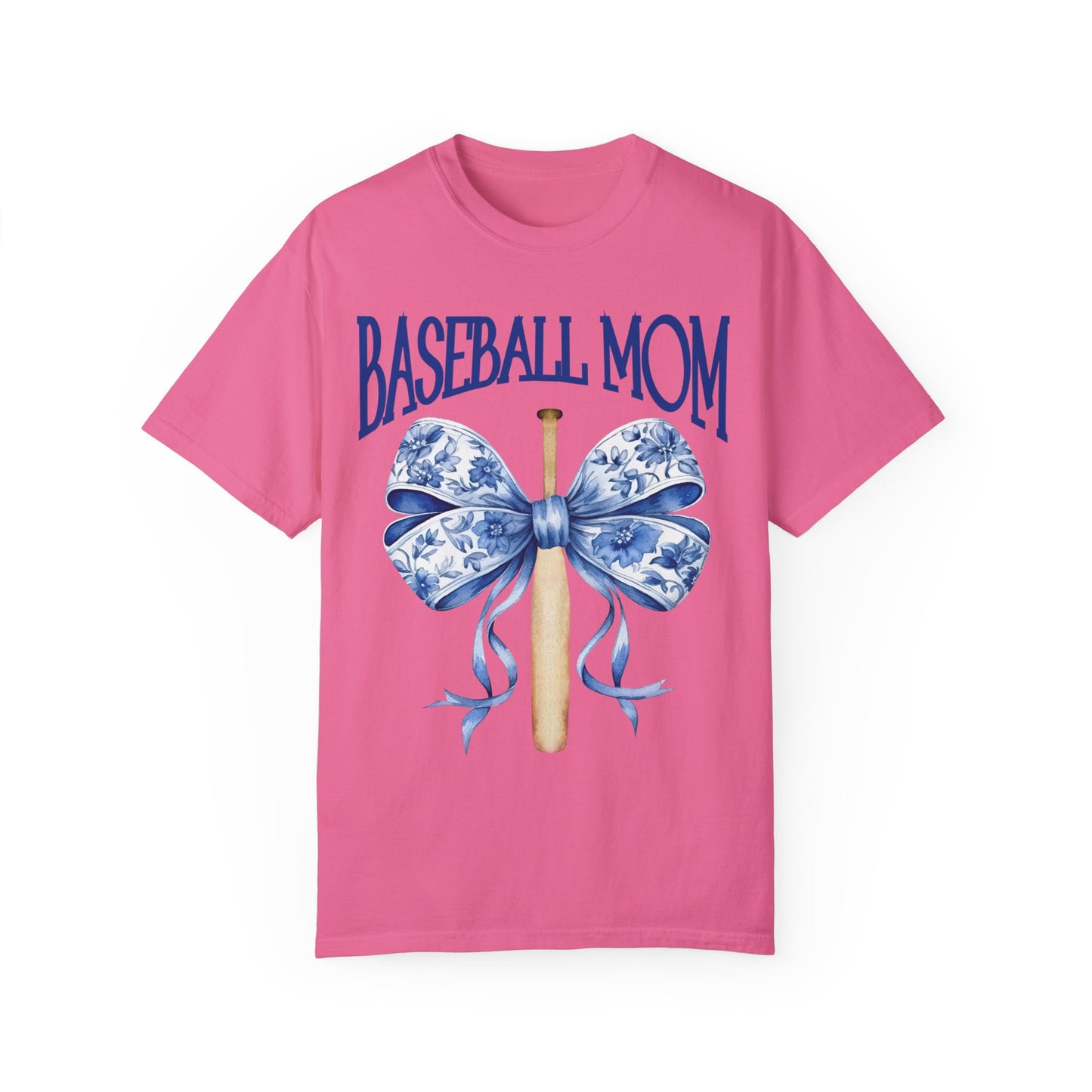 Toile Baseball Bat Mom Bow T-Shirt