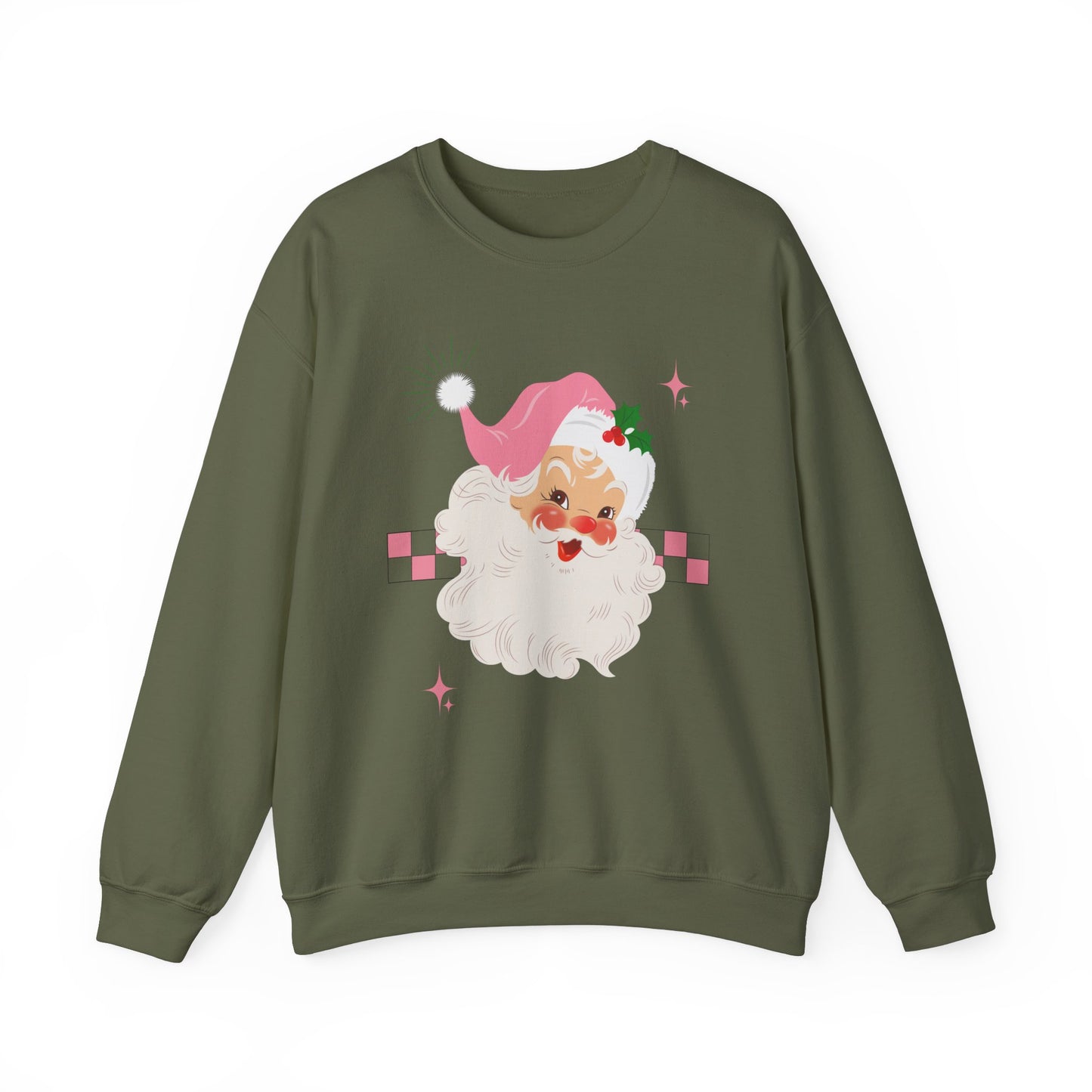 Checkerboard Laughing Santa Sweatshirt