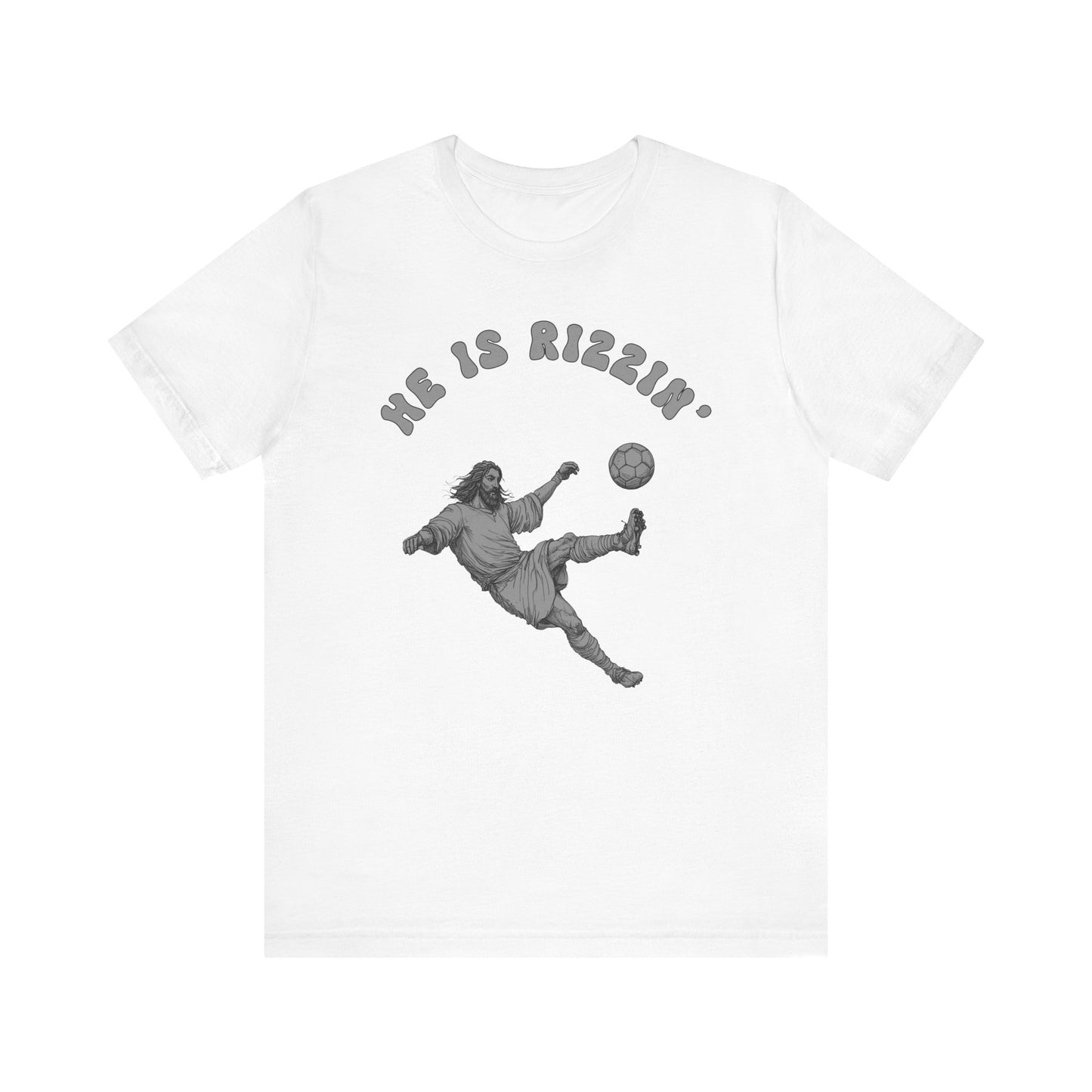 He Is Rizzin' Unisex Jersey Tee | Funny Soccer T-Shirt