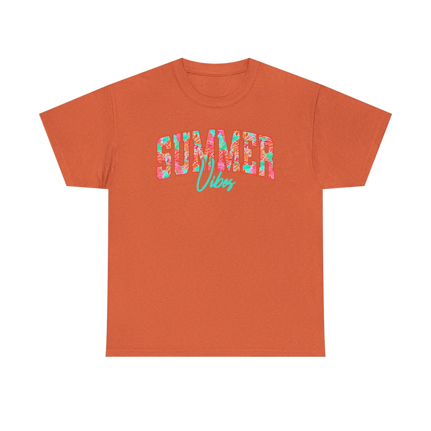 Floral Summer Vibes T-Shirt, Gildan Summer Tshirt