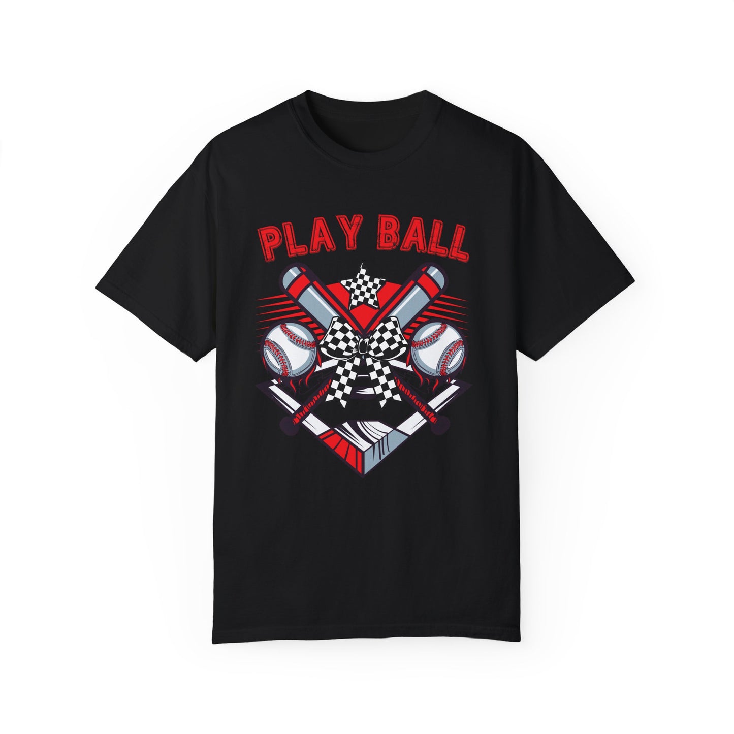 Play Ball Checkered Bow T-Shirt