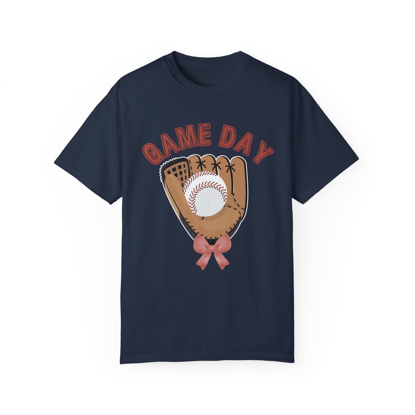 Game Day Glove Baseball Bow T-Shirt