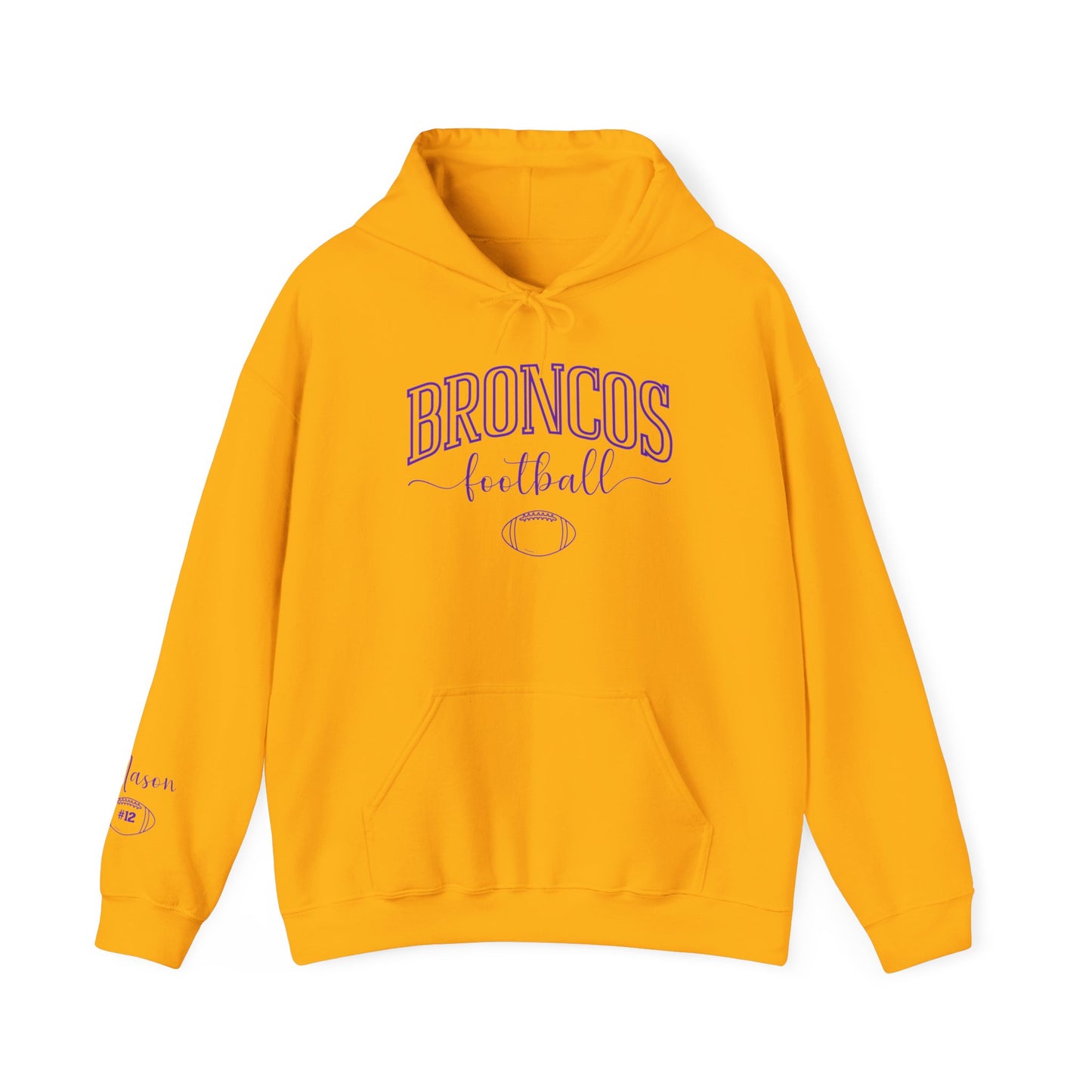 Broncos Customized Football Hooded Sweatshirt - Adult
