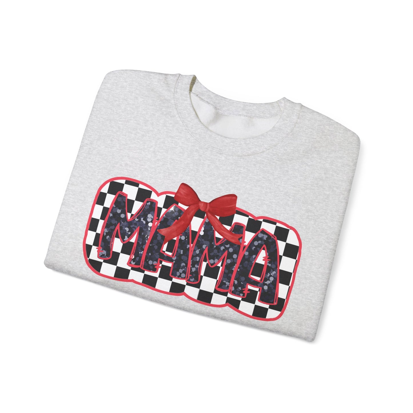 Personalized Checkered Coquette Mama Sweatshirt