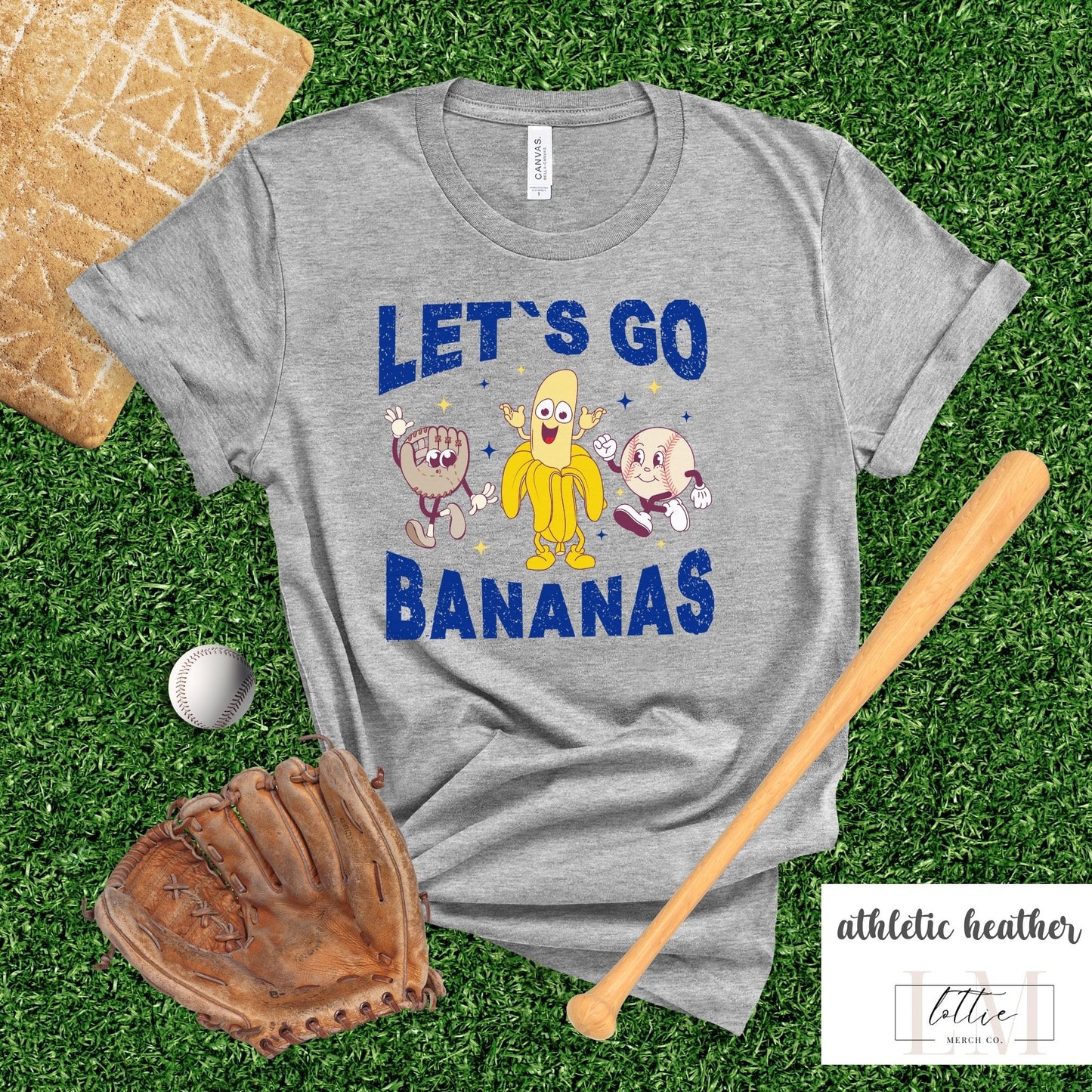 Adult Let's Go Bananas Kansas City Baseball T-shirt