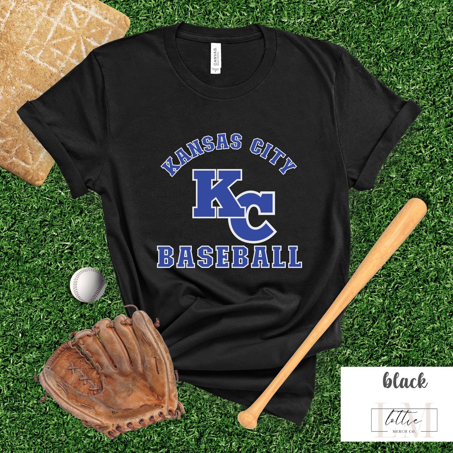 Kansas City Baseball Collegiate Letters T-Shirt