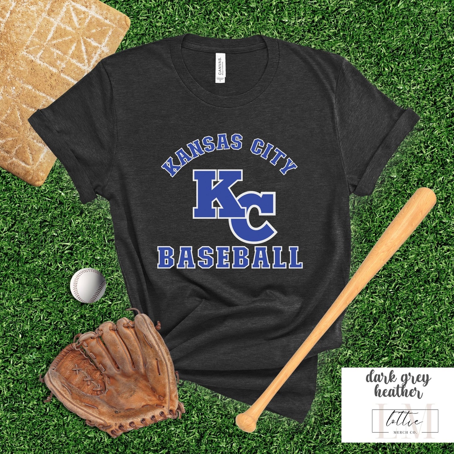 Kansas City Baseball Collegiate Letters T-Shirt