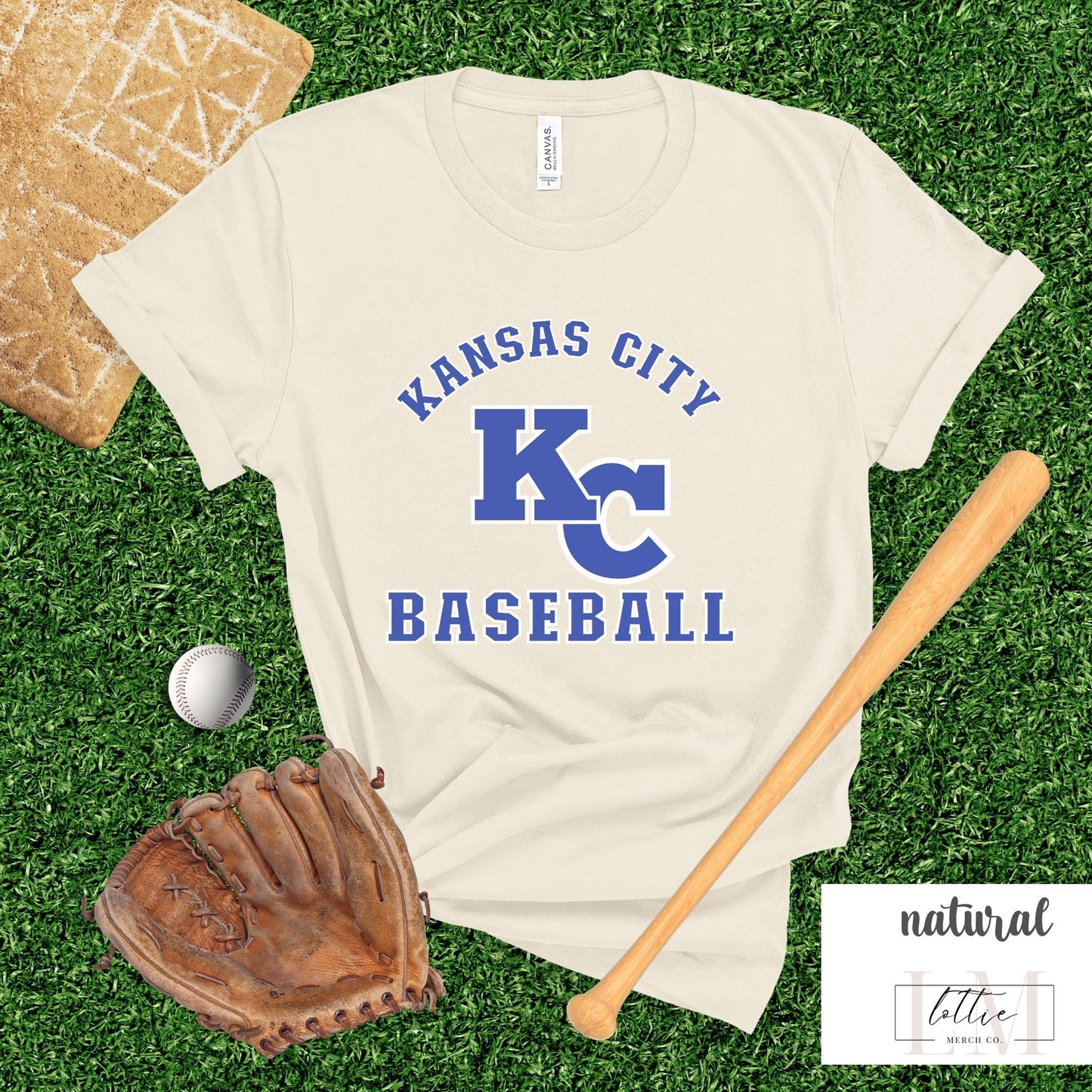 Kansas City Baseball Collegiate Letters T-Shirt