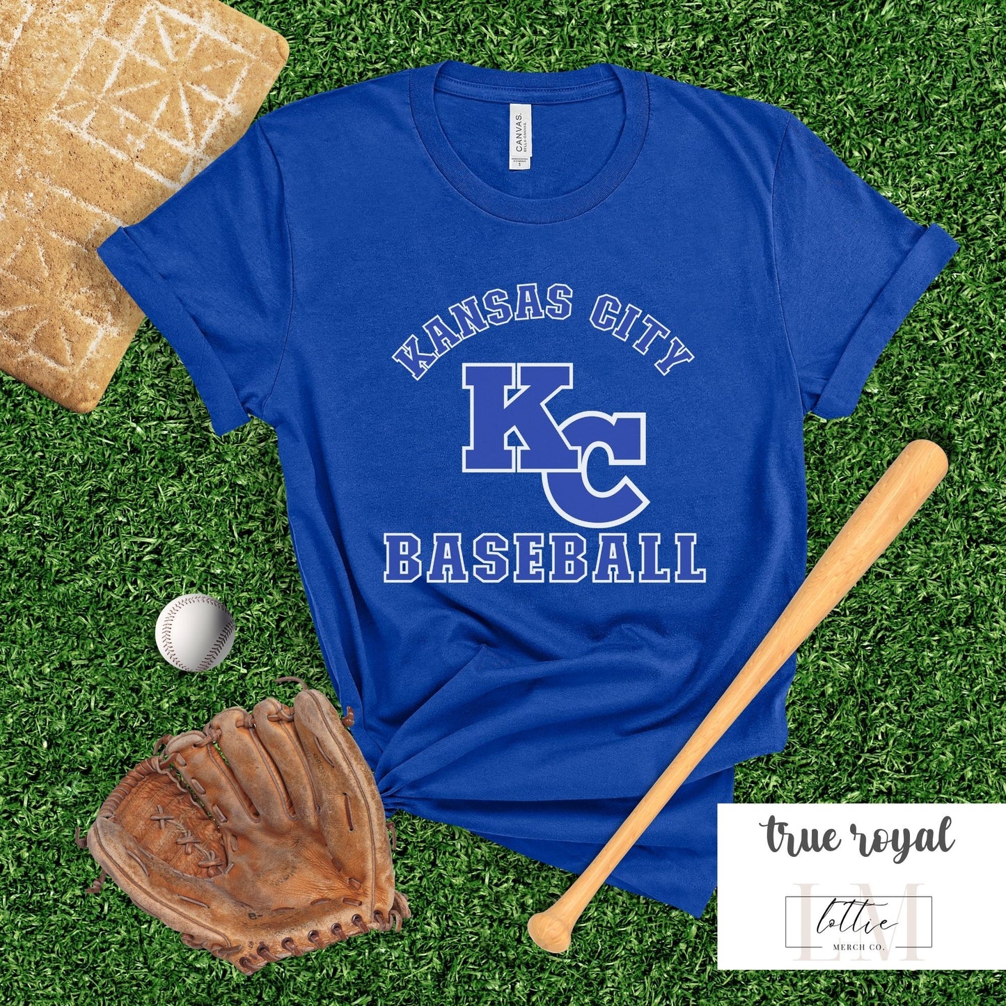 Kansas City Baseball Collegiate Letters T-Shirt