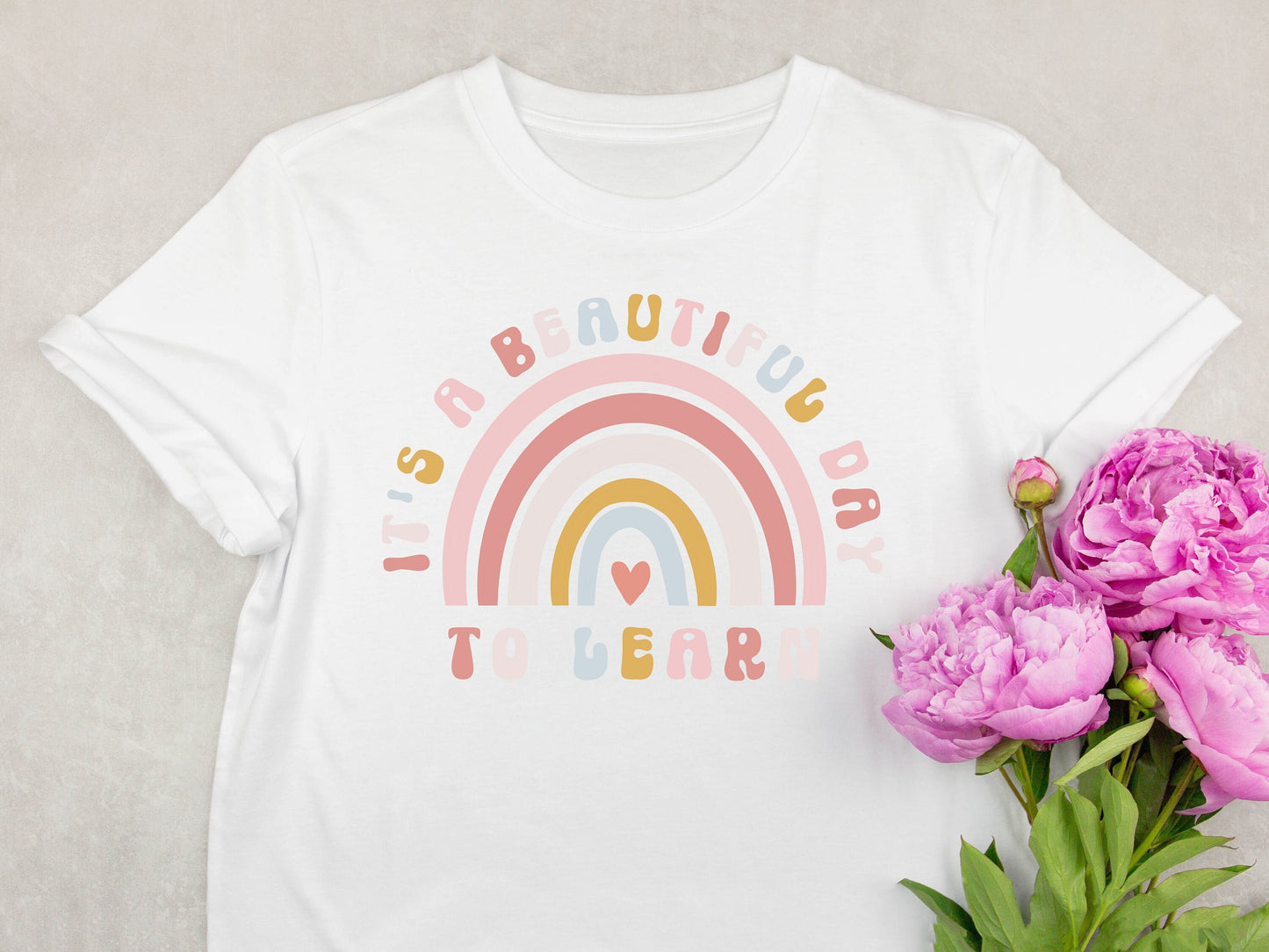 Its A Beautiful Day Teacher Shirt, Back to School Retro Kindergarten Teacher Tee First Day for Learning Gift For Teacher Appreciation TShirt