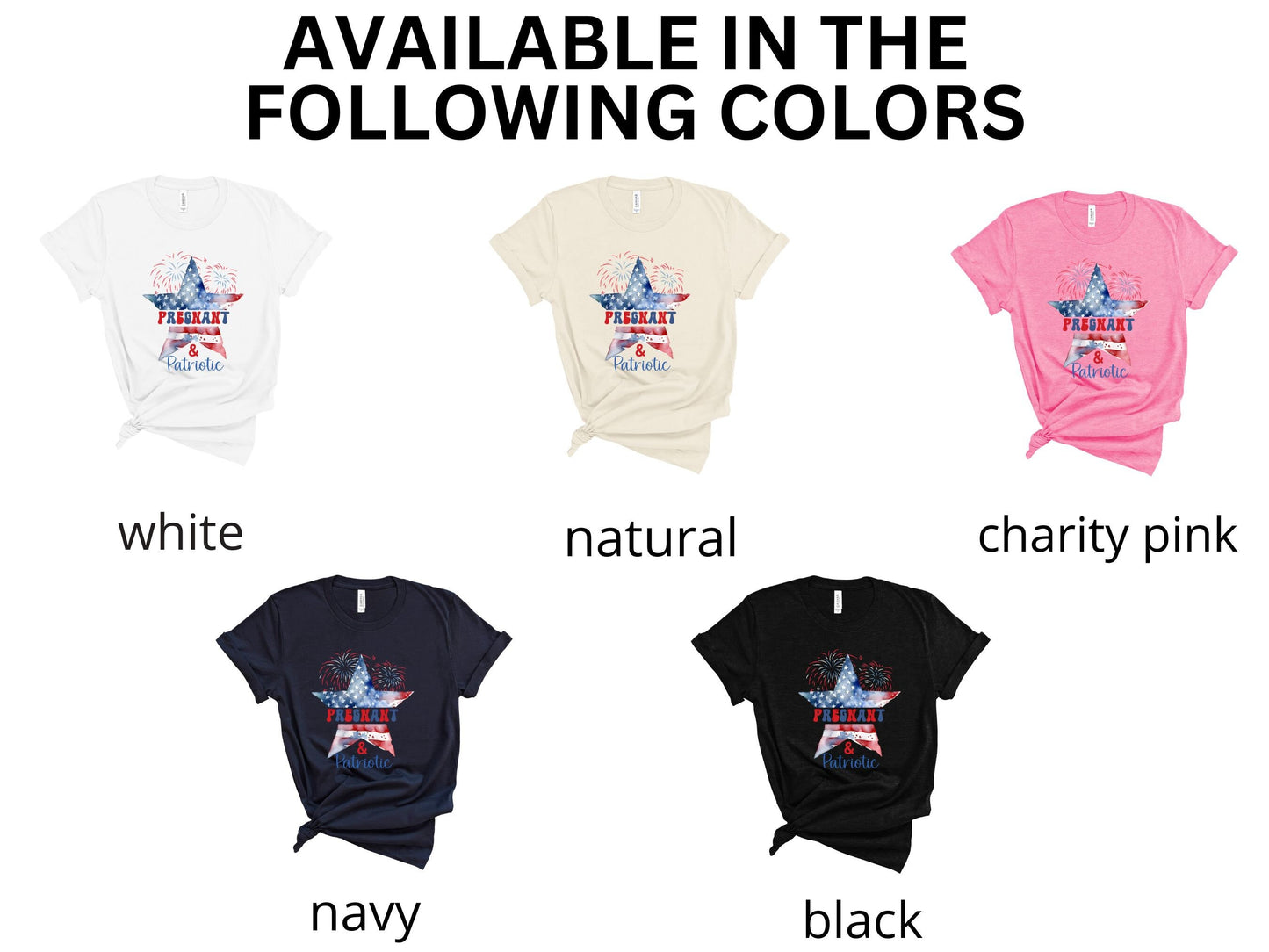Pregnant and Patriotic Shirt, Red White Due Shirt, Pregnancy Announcement Shirt, 4th of July Maternity Shirt, USA Shirt, Pregnancy Reveal