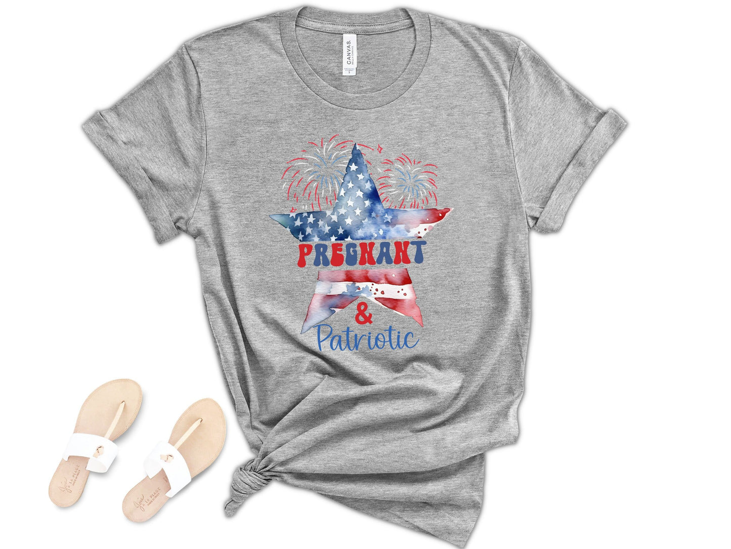 Pregnant and Patriotic Shirt, Red White Due Shirt, Pregnancy Announcement Shirt, 4th of July Maternity Shirt, USA Shirt, Pregnancy Reveal