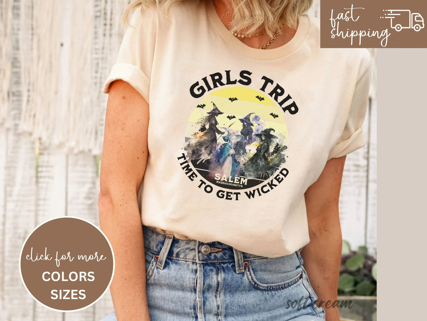 Halloween Shirt, Girls Trip Salem tshirt, Vintage Halloween Shirt, Retro Halloween, Halloween Witch Shirt, Salem Massachusetts, Salem Witch