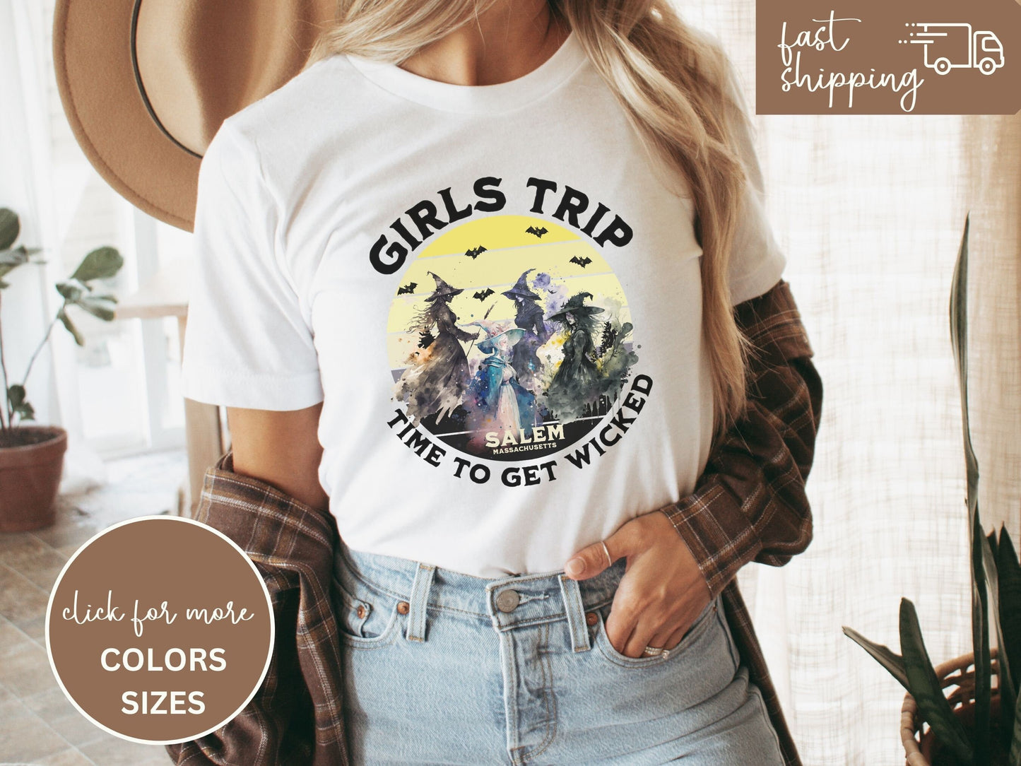 Halloween Shirt, Girls Trip Salem tshirt, Vintage Halloween Shirt, Retro Halloween, Halloween Witch Shirt, Salem Massachusetts, Salem Witch