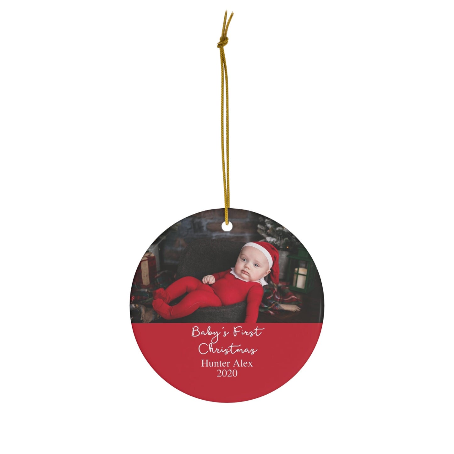 New Baby's 1st Christmas Ornament, First Christmas, Photo Ornament, Christmas Ornament, 1st Christmas Gift, Personalized Ornament, Baby Gift