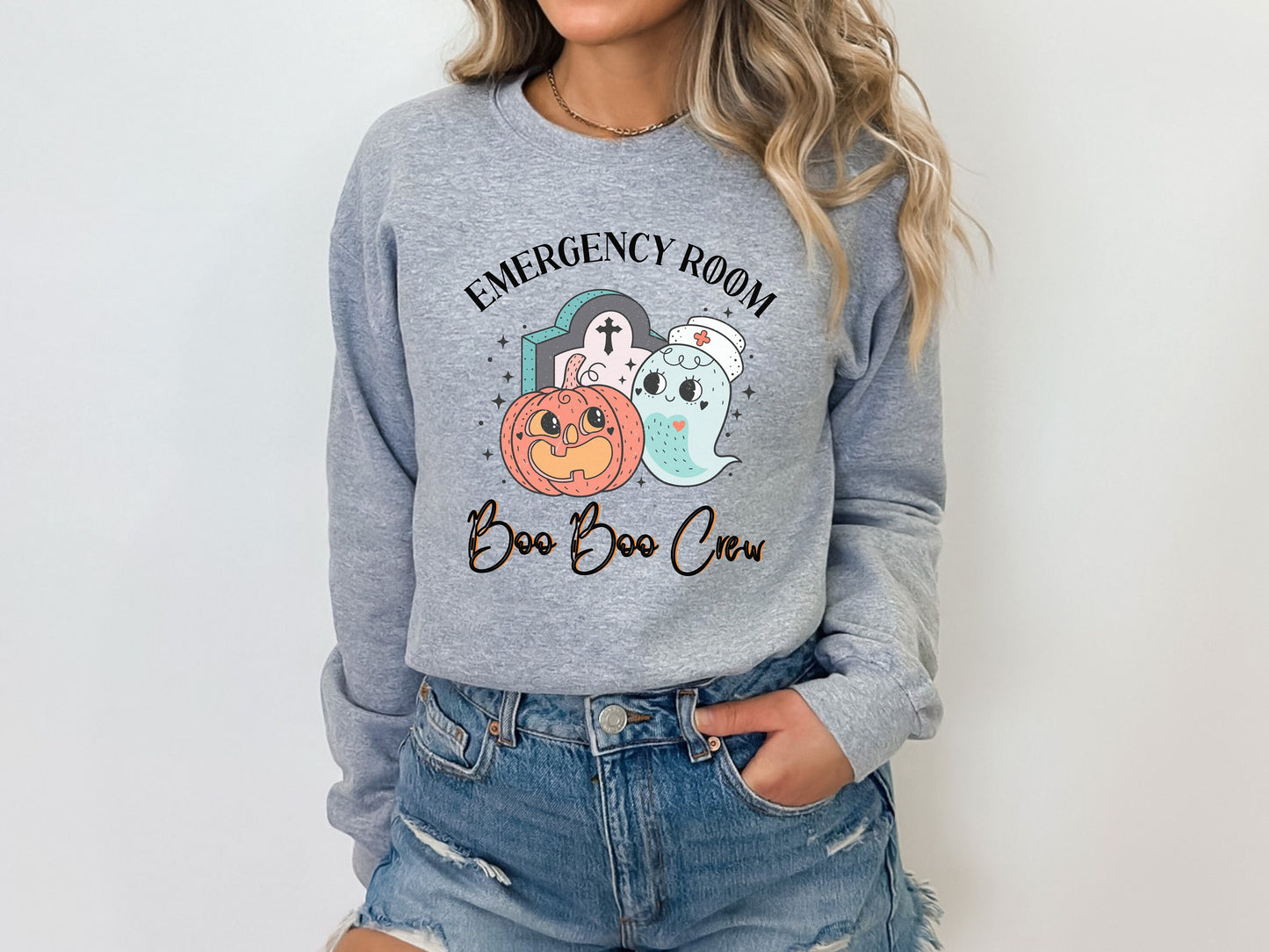 ER Nurse Halloween Shirt, Halloween Emergency Room Nurse Shirt, Boo Boo Crew Er Nurse Shirt, Groovy ER Nurse, ER Nurse Halloween Sweatshirt