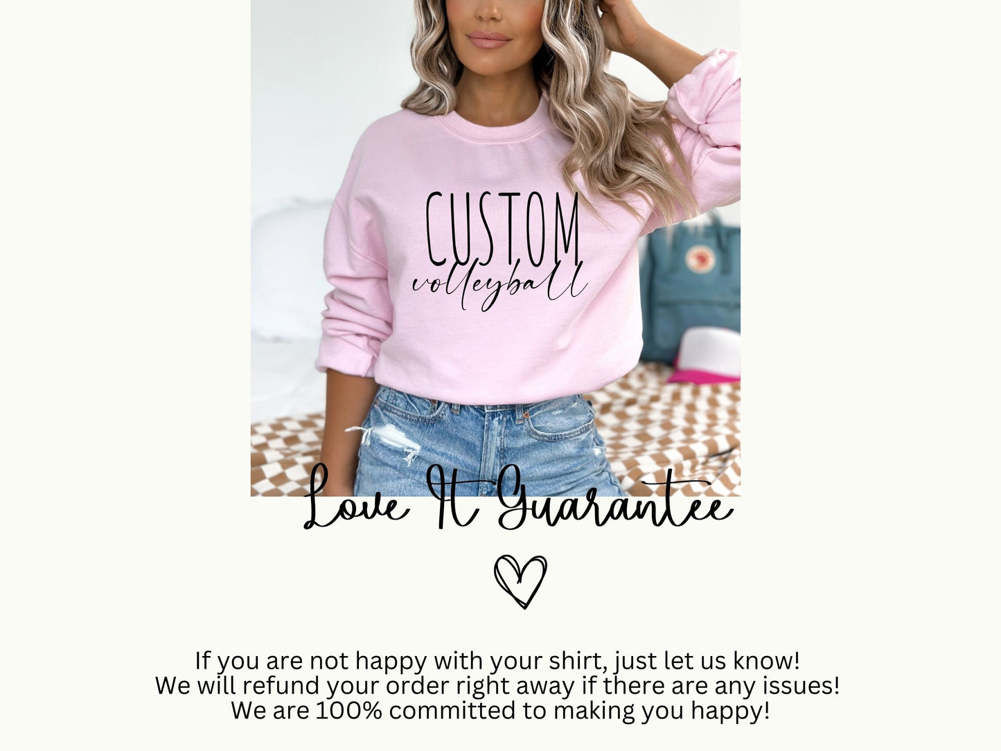 Custom Volleyball Tshirt Hoodie Sweatshirt, Volleyball Spirit Wear, Mom Hoodie, Volleyball Cheer Mom Dad Hoodie, Custom Team Colors Number