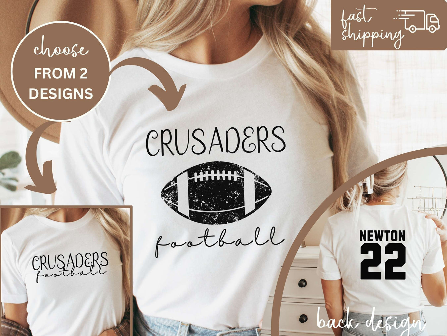 Custom Football Tshirt Hoodie Sweatshirt, Football Spirit Wear, Mom Hoodie, Football Cheer Mom, Football Dad Hoodie, Custom Team Colors No