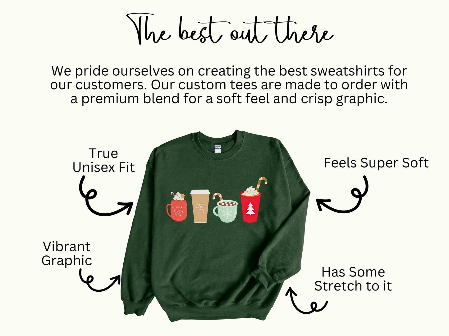 Christmas Coffee Sweatshirt, Cute Women's Christmas Sweathirt, Christmas Crewneck, Holiday Sweatshirt, Winter Sweatshirt, Candy Cane Shirt