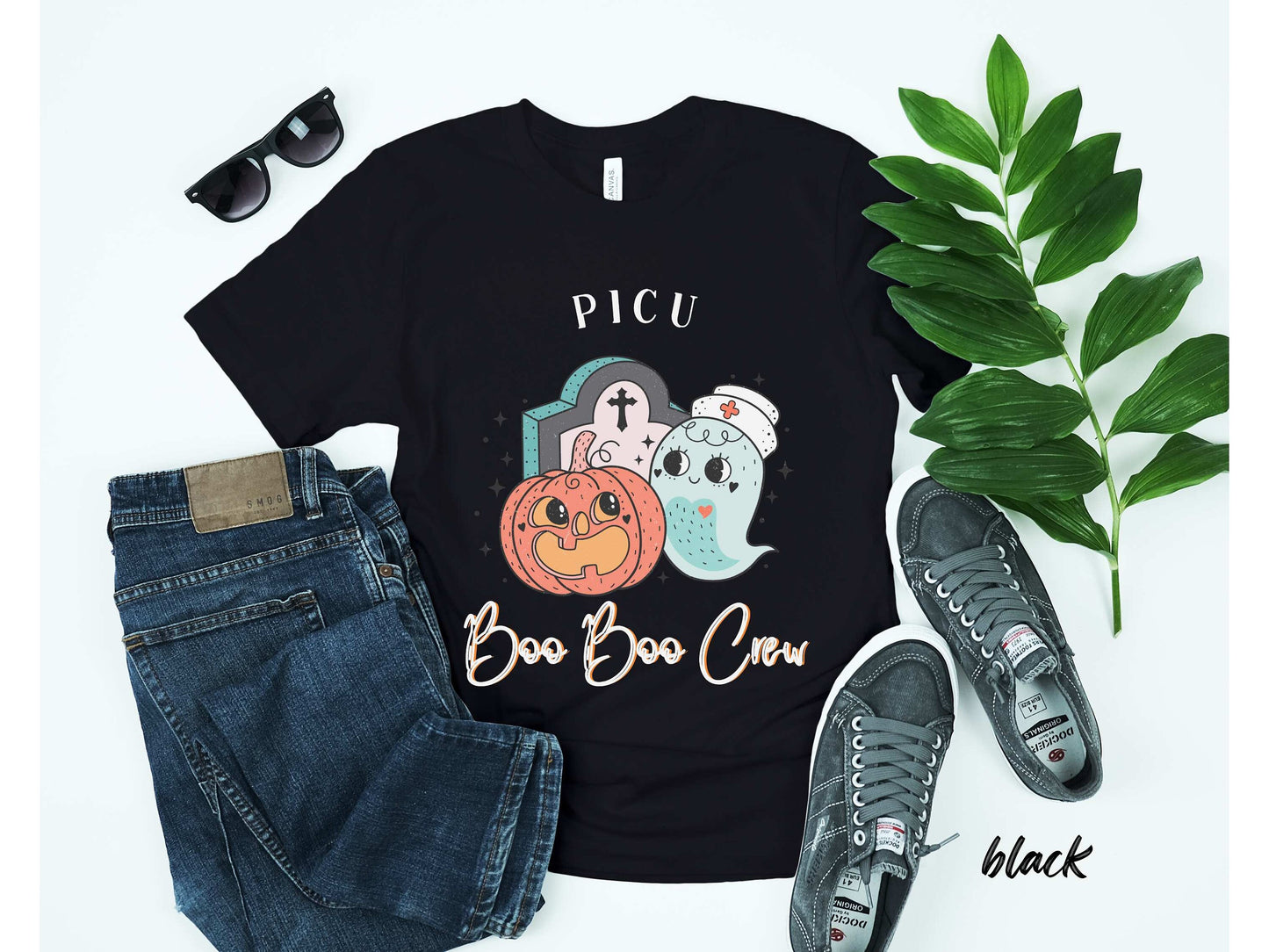 PICU Nurse Halloween Shirt, Halloween Pediatric Intensive Care Nurse Shirt, Boo Boo Crew PICU Shirt, Groovy PICU Nurse Halloween Sweatshirt