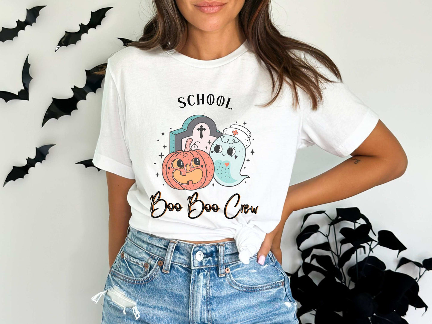 School Nurse Halloween Shirt, Halloween School Nurse Shirt, Boo Boo Crew School Nurse Shirt, Groovy Nurse Halloween Sweatshirt, School Nurse