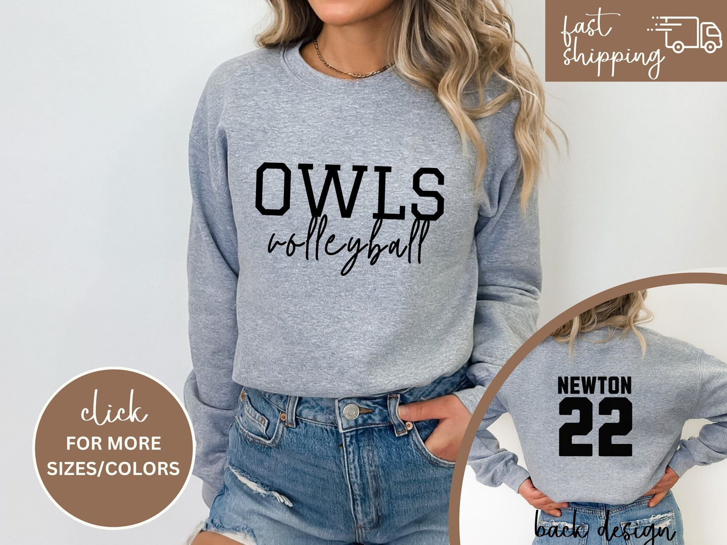 Custom Volleyball Tshirt Hoodie Sweatshirt, Volleyball Spirit Wear, Mom Hoodie, Volleyball Cheer Mom Dad Hoodie, Custom Team Colors Number