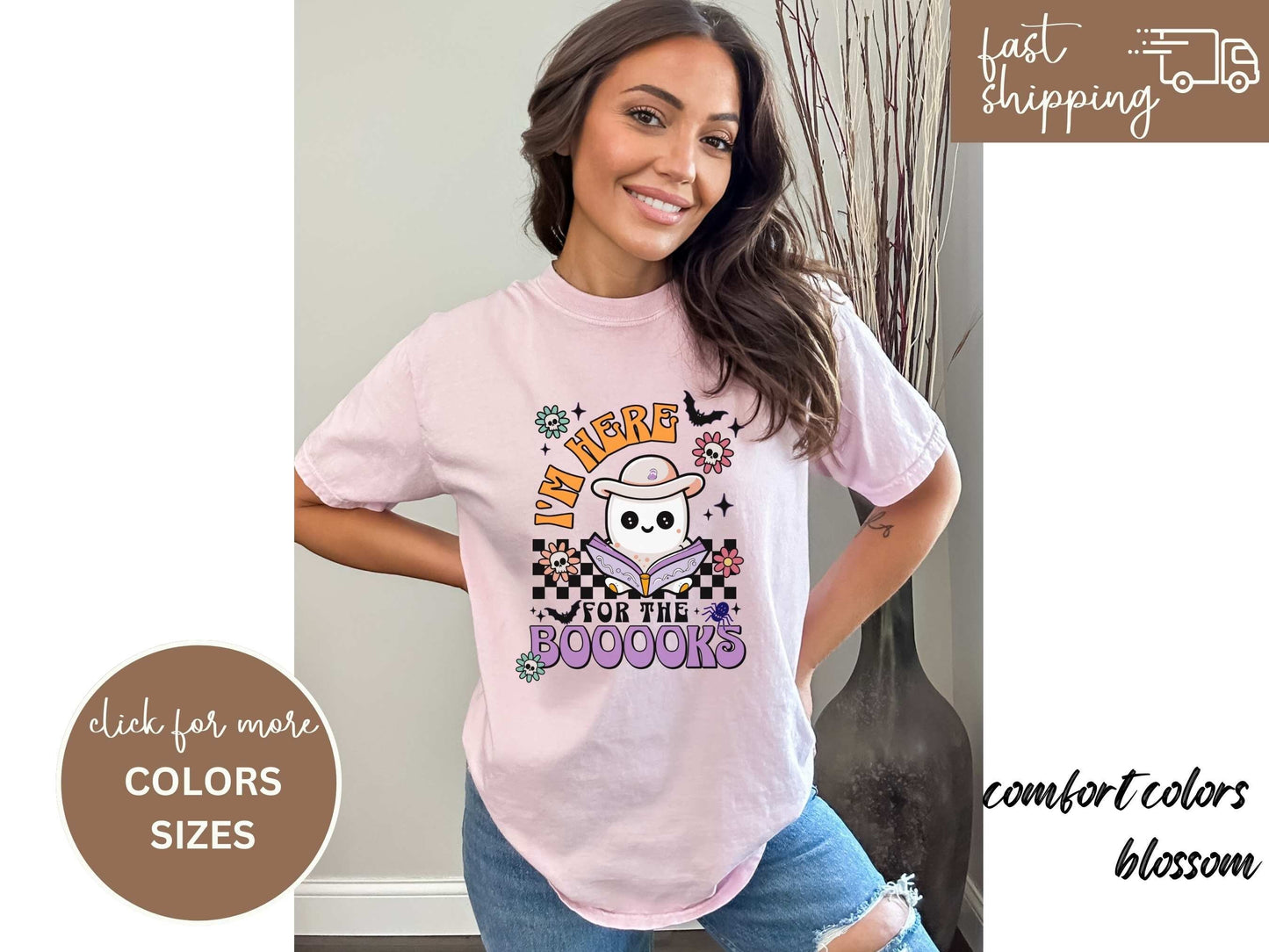 Fall Shirt, Ghost Shirt, Read More Booooks Shirt, Ghost Reading Books Bookish Fall Shirt, Fall Tshirt for Book Lovers, Here for the BOOOOks