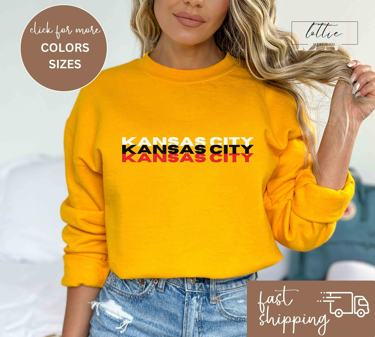 Kansas City Triple Threat Football Game Day Shirt or Sweatshirt for Adults