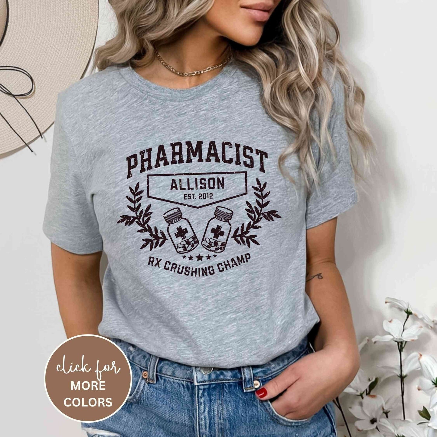 Personalized Pharmacy T-shirt, Pharmacy Tech Gift, Pharmacist Gift, Pharmacy Tech T-Shirt,
