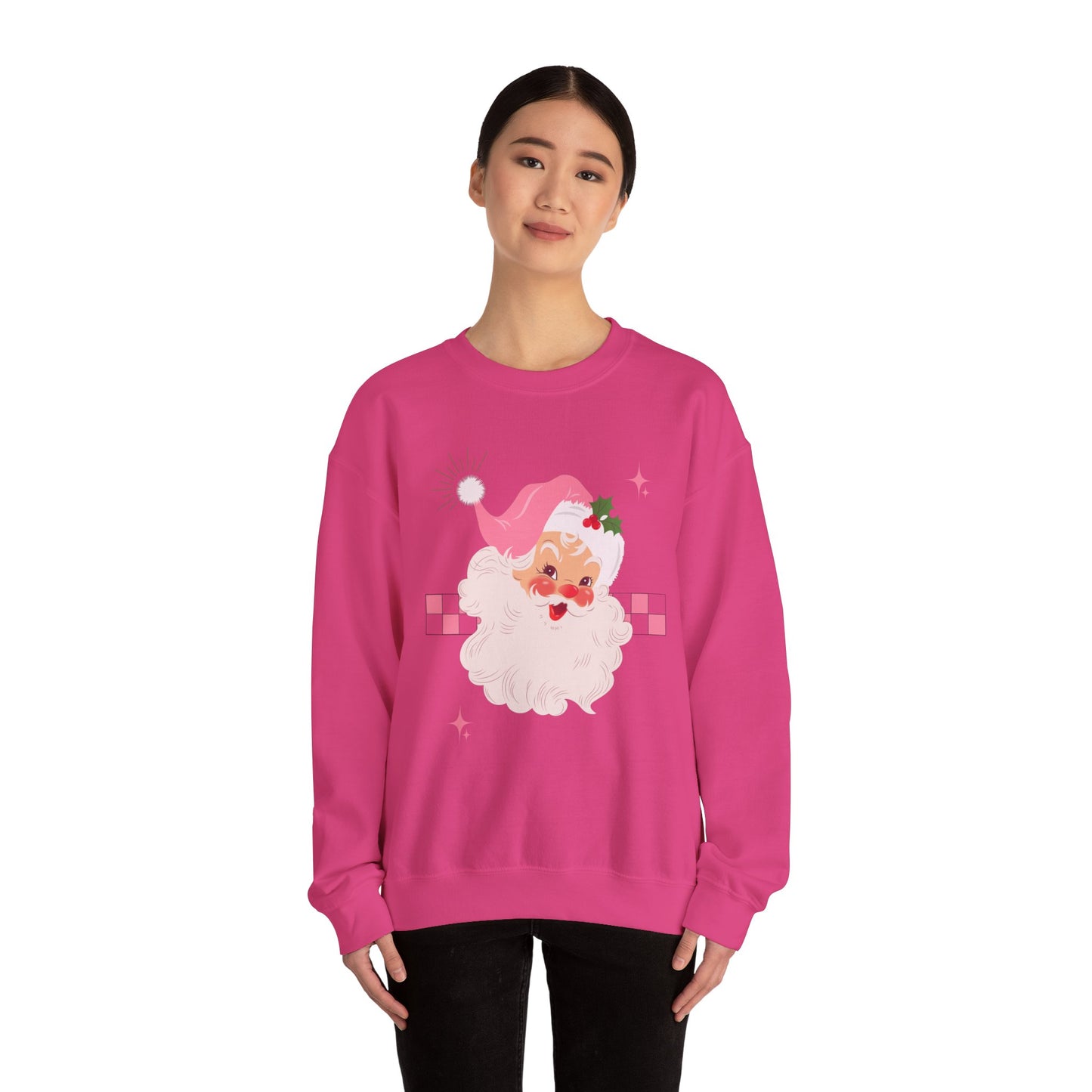 Checkerboard Laughing Santa Sweatshirt