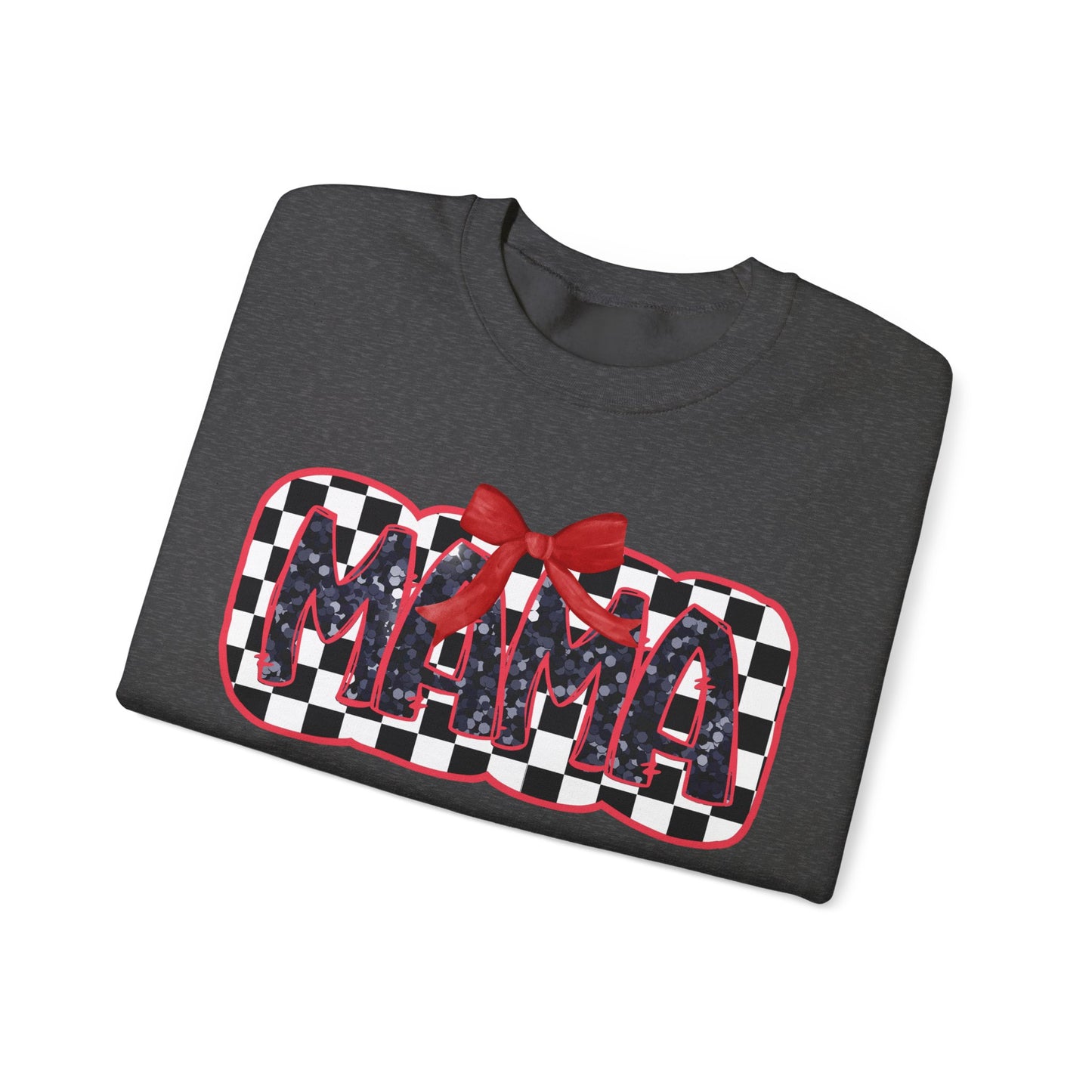 Personalized Checkered Coquette Mama Sweatshirt