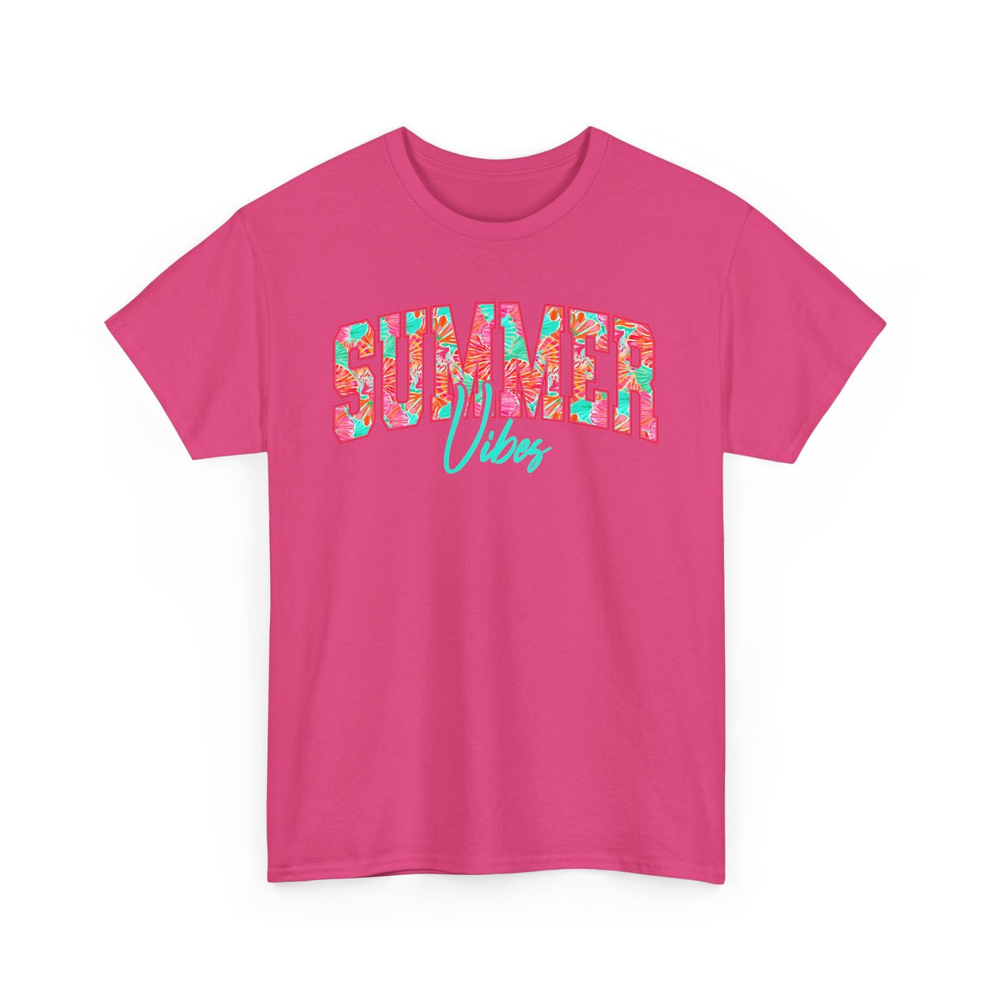 Floral Summer Vibes T-Shirt, Gildan Summer Tshirt
