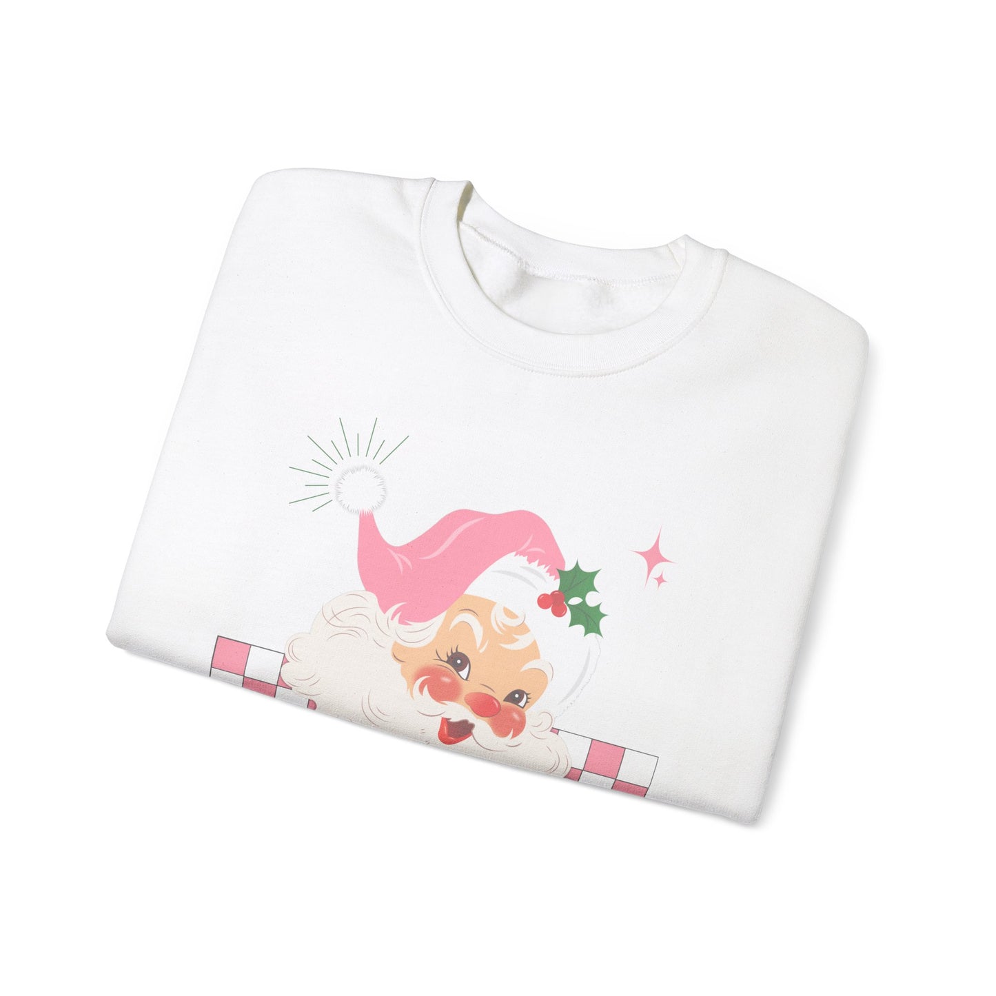 Checkerboard Laughing Santa Sweatshirt
