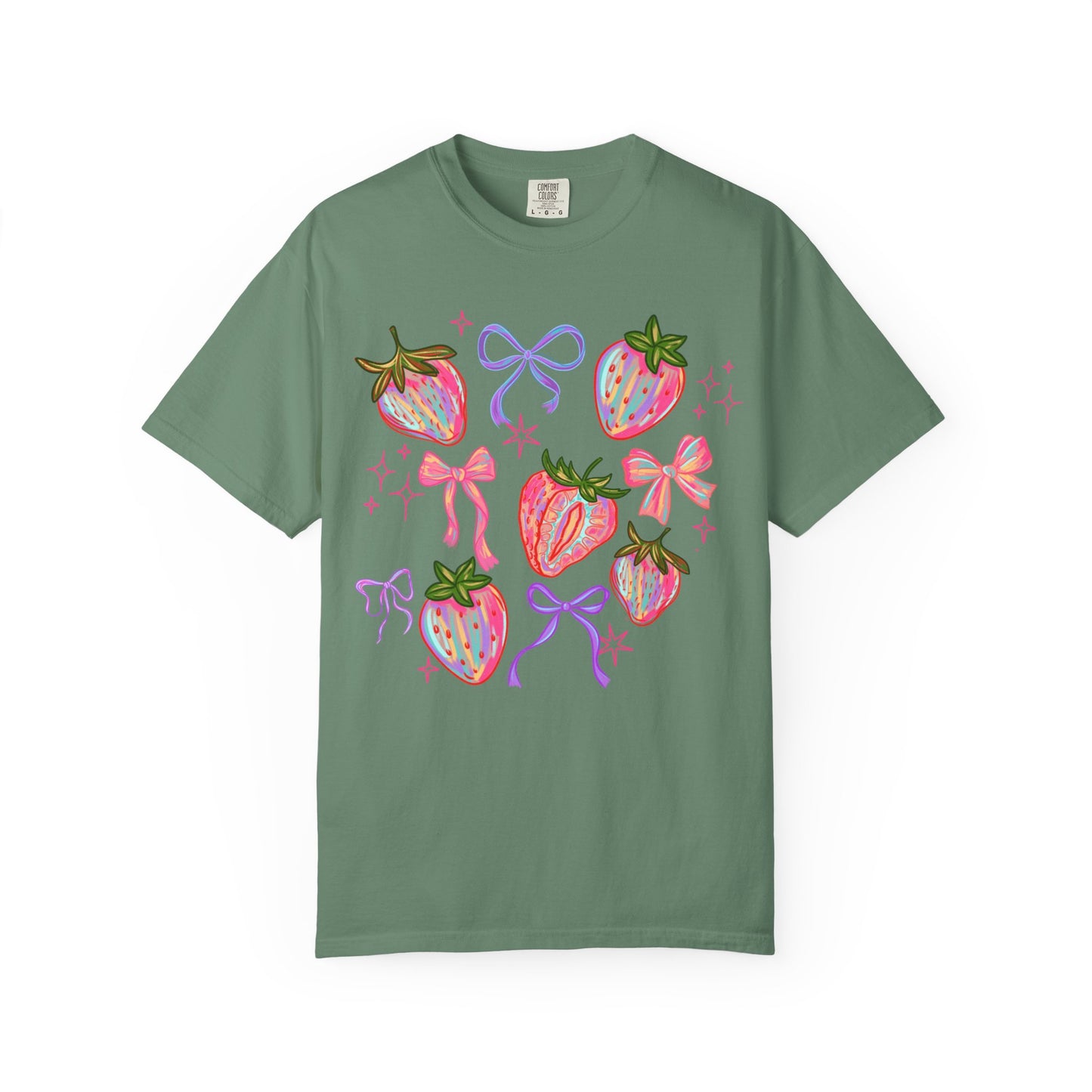 Strawberry Coquette Boho T-shirt, Comfort Colors Shirt