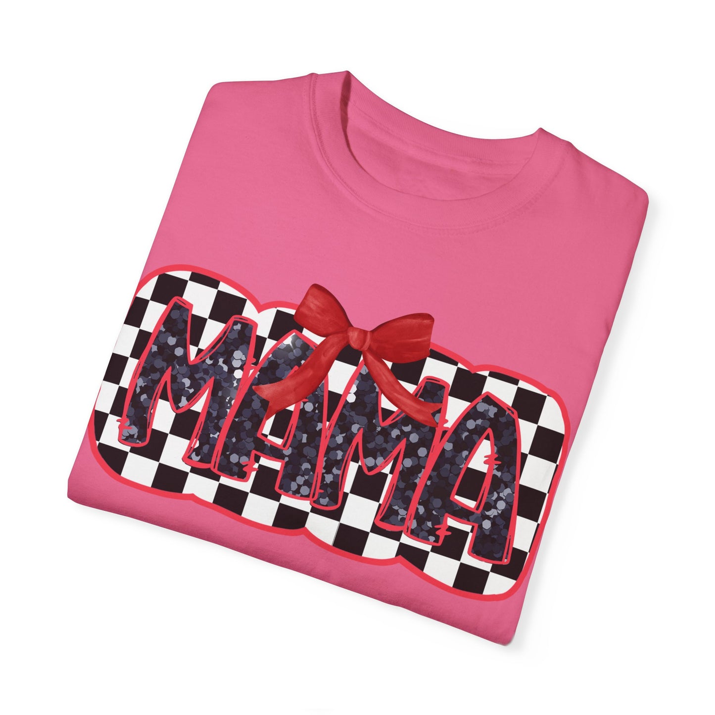 Red Checkered Mama Coquette Comfort Colors T-shirt