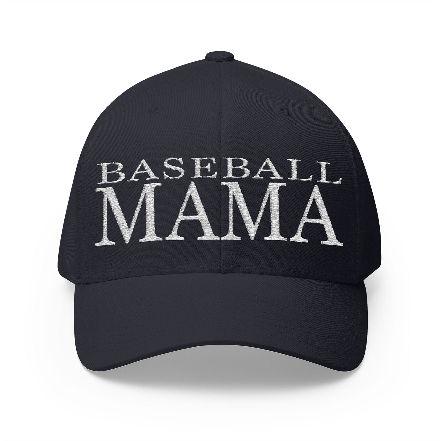 Baseball Mama Cap - Stylish Closed-Back Structured Cap for Moms, Gifts for Sports Moms, Embroidered Hat