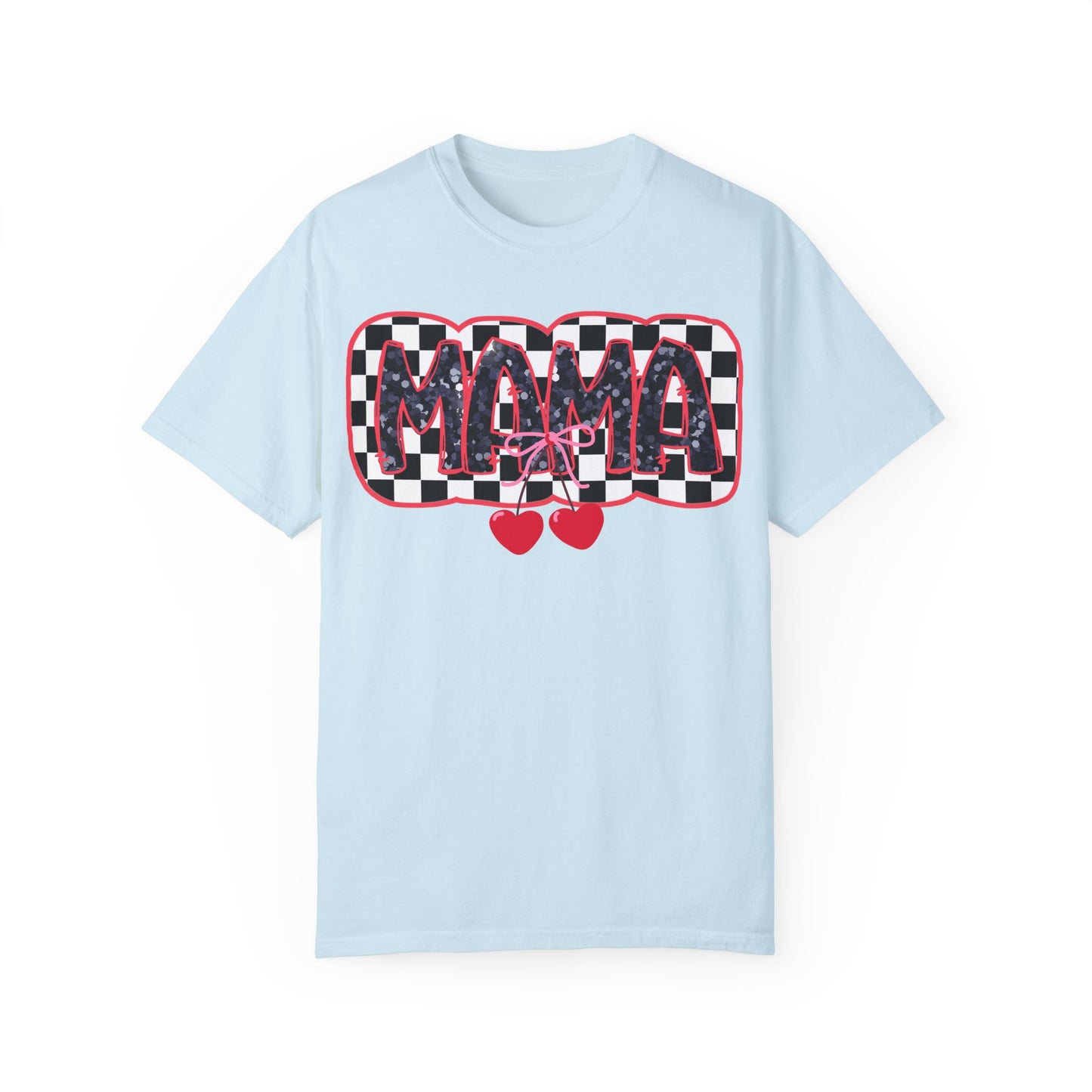 Red Cherry Checkered Mama Coquette Comfort Colors T-shirt