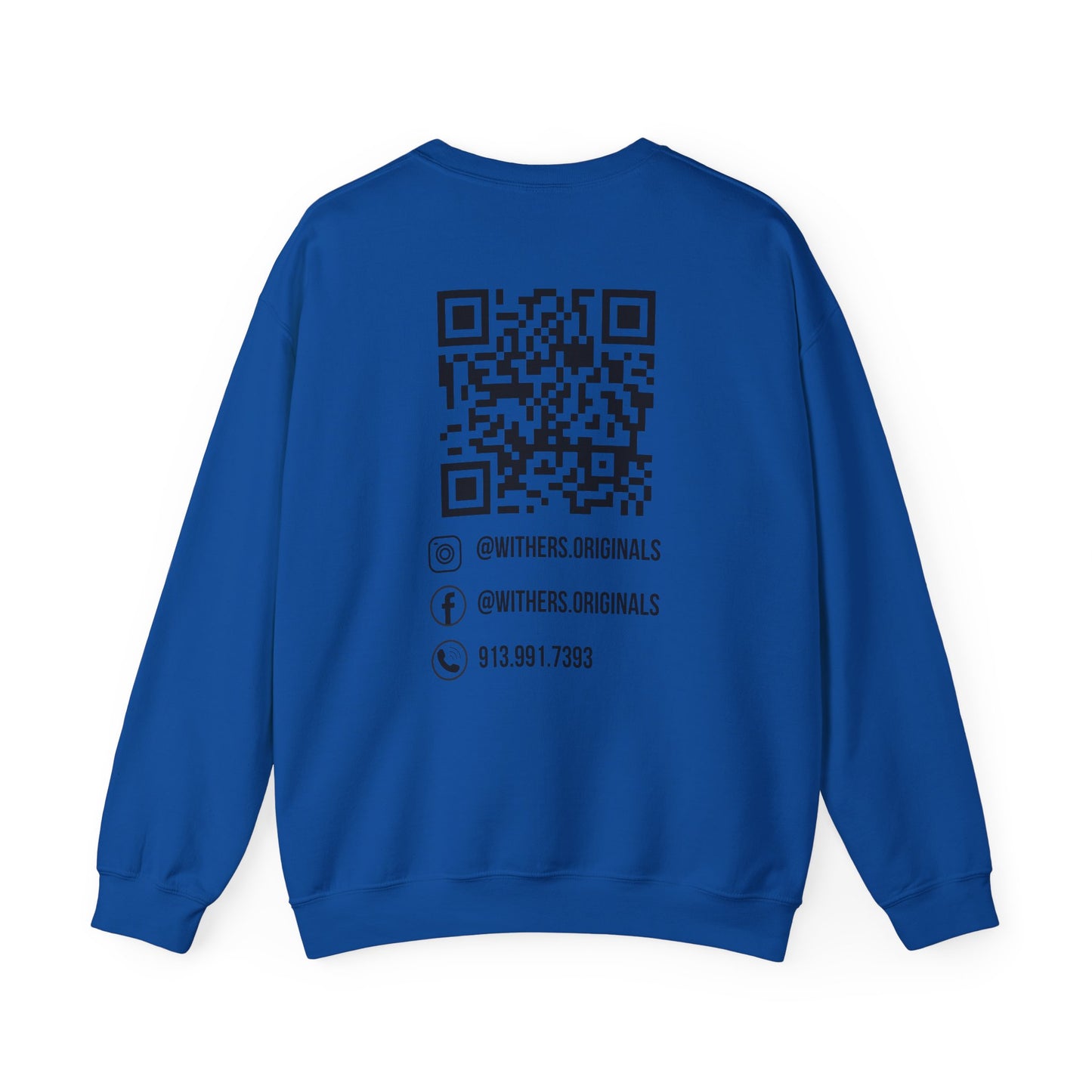 Custom Logo, Socials, QR Code Sweatshirt